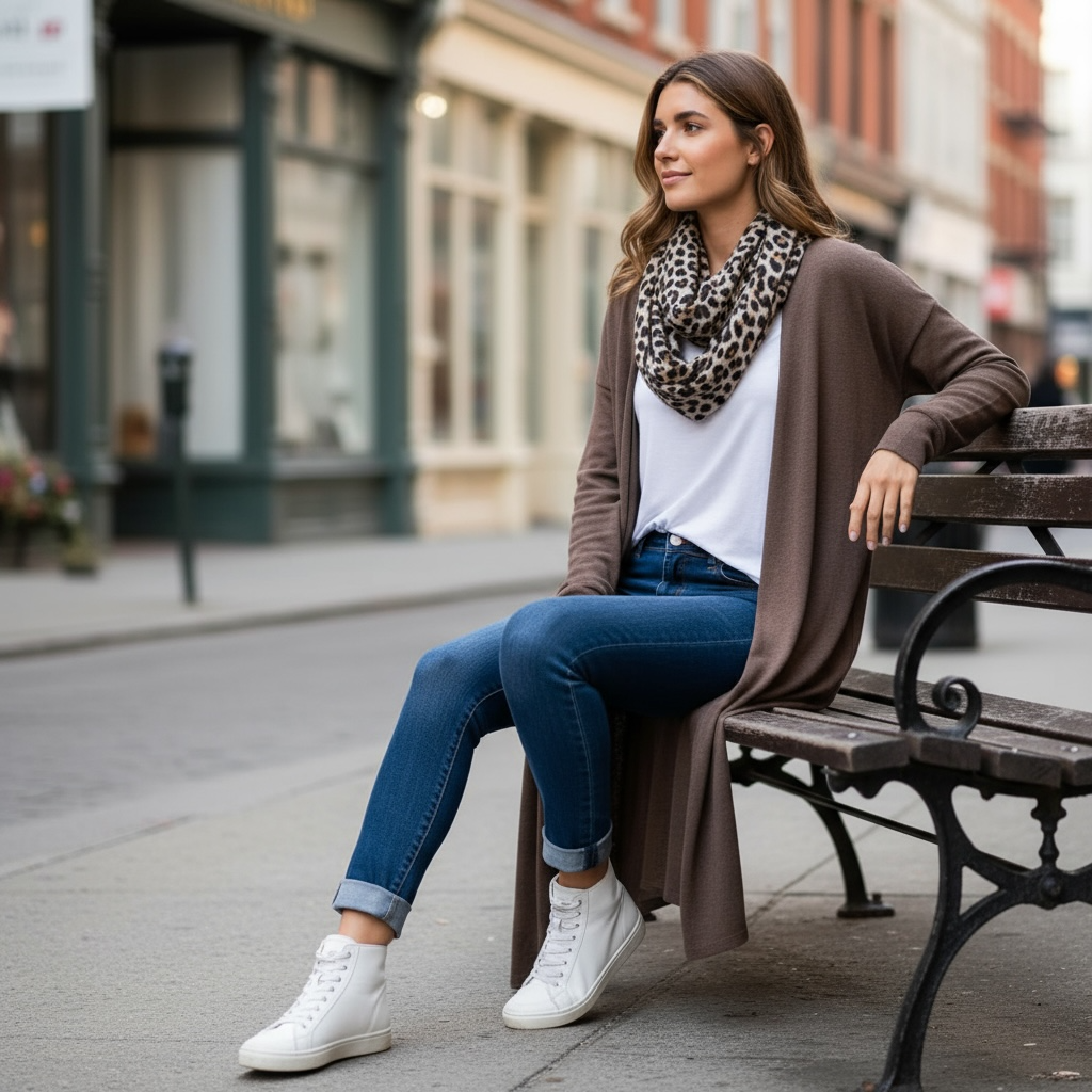 Chaqueta  "Cassandra" larga marrón