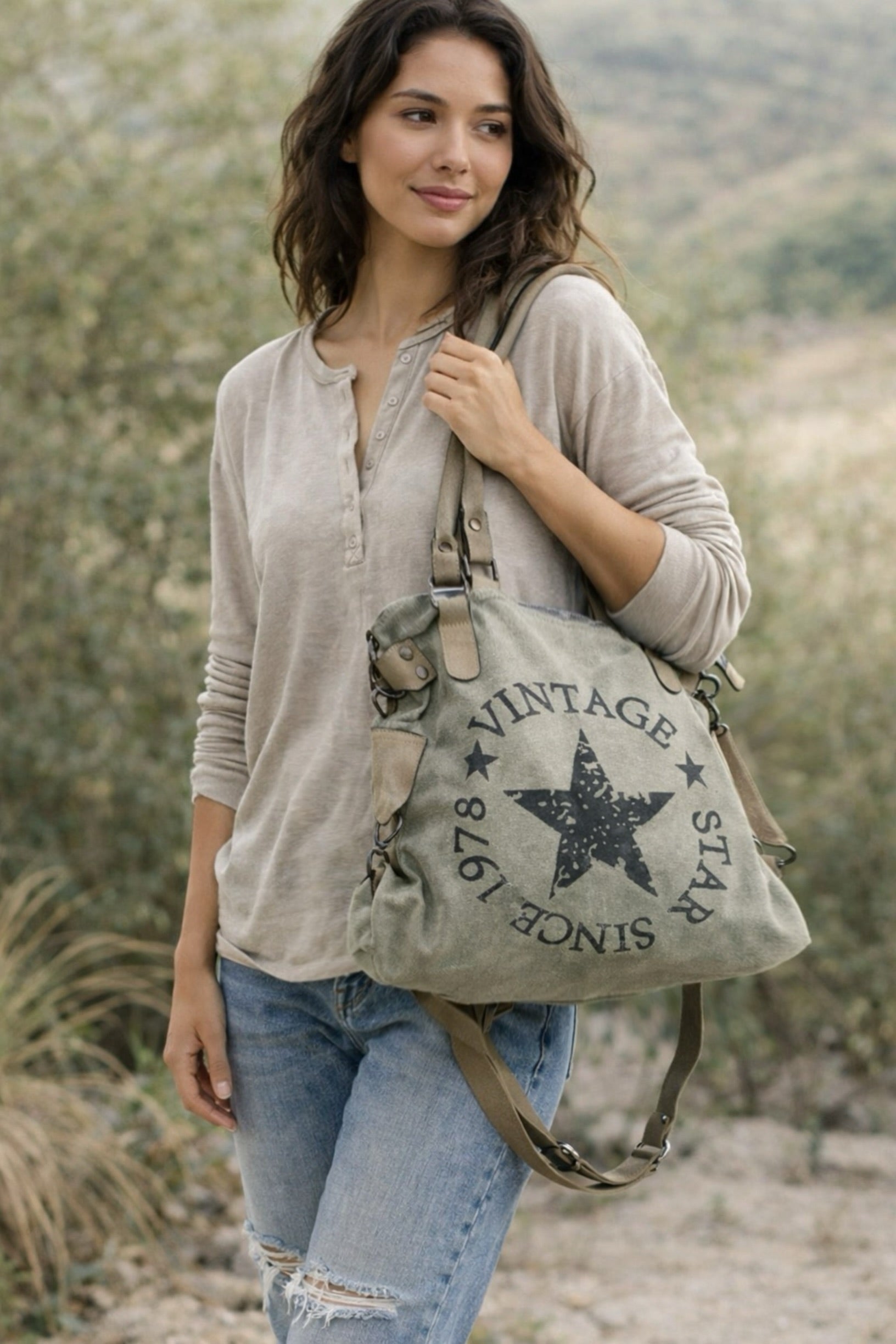 Bolso "Basic Star" gris