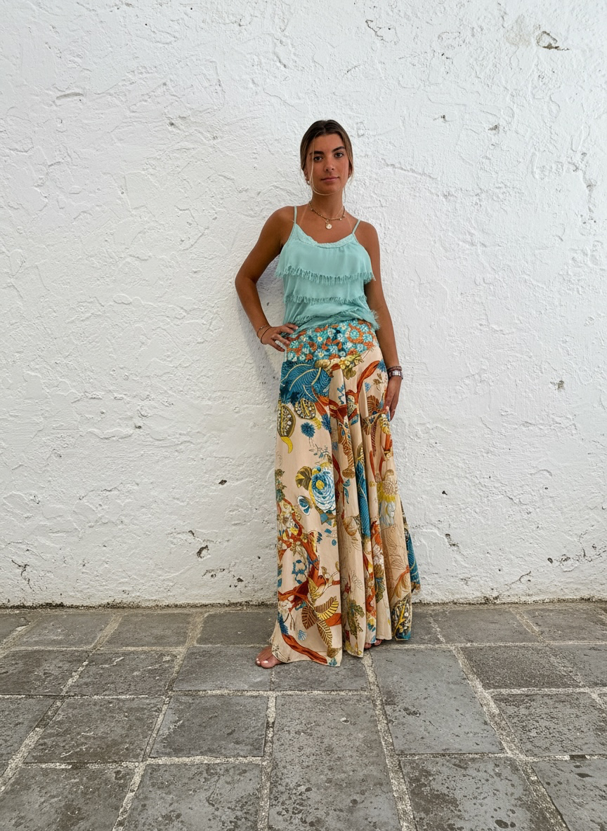 Top "Sevilla" turquesa