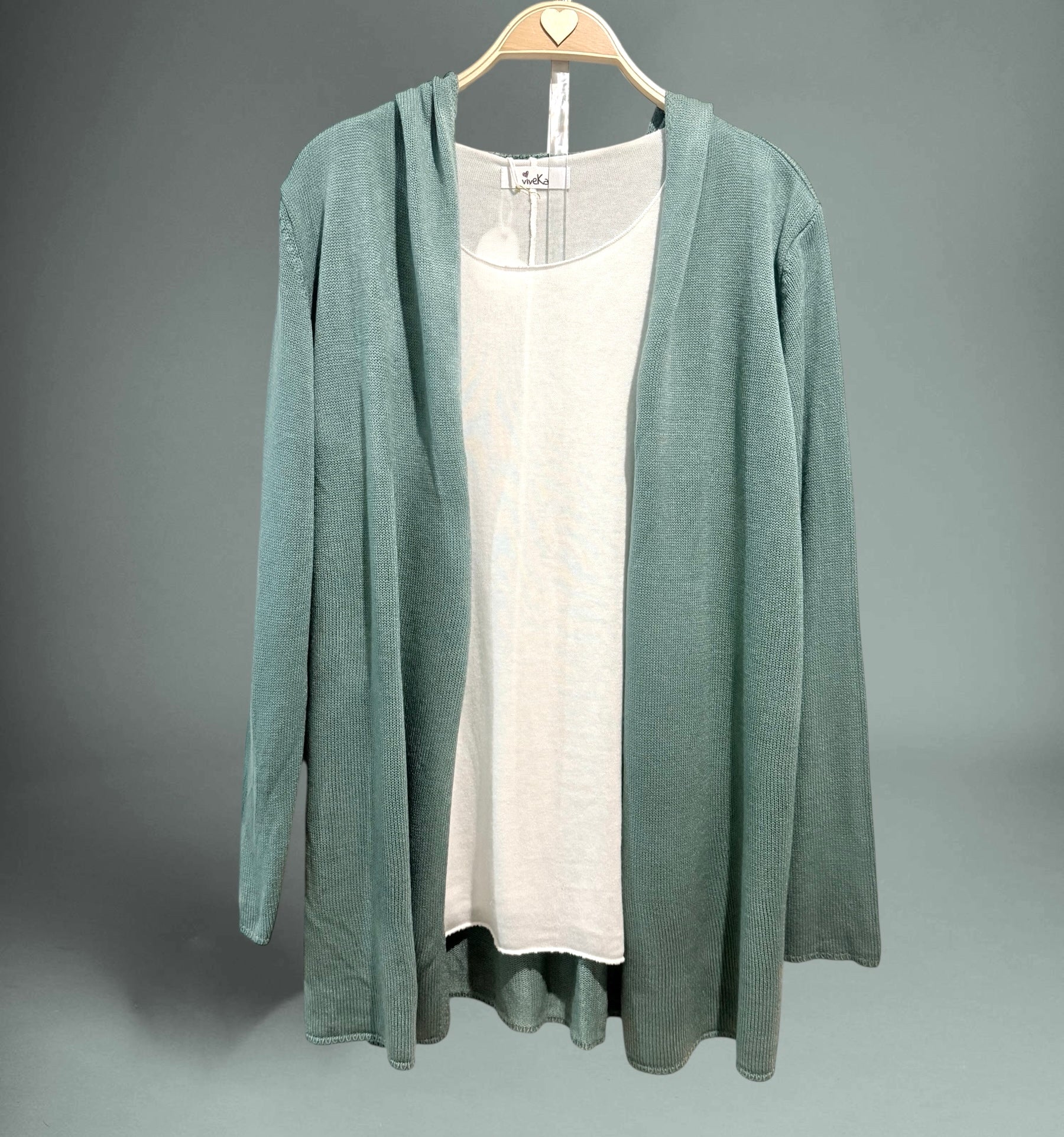 Chaqueta "Cósima"  capucha verde agua