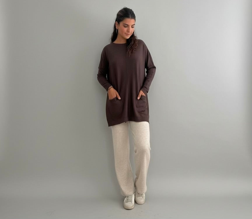 Jersey "Pockets" marrón