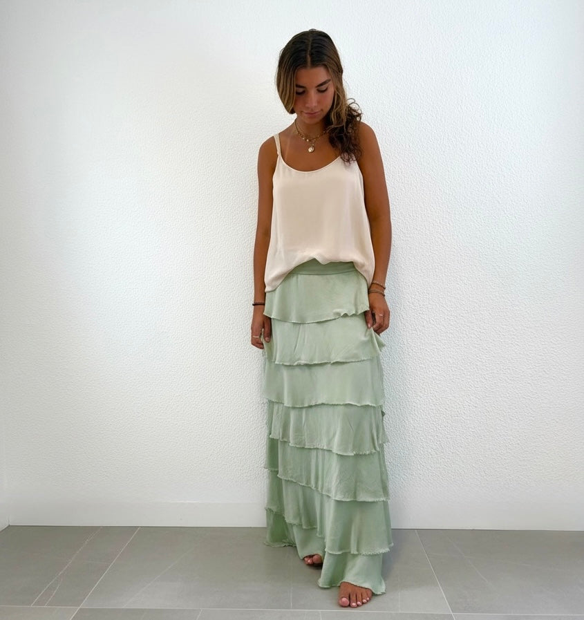 Falda "Sevilla" verde menta