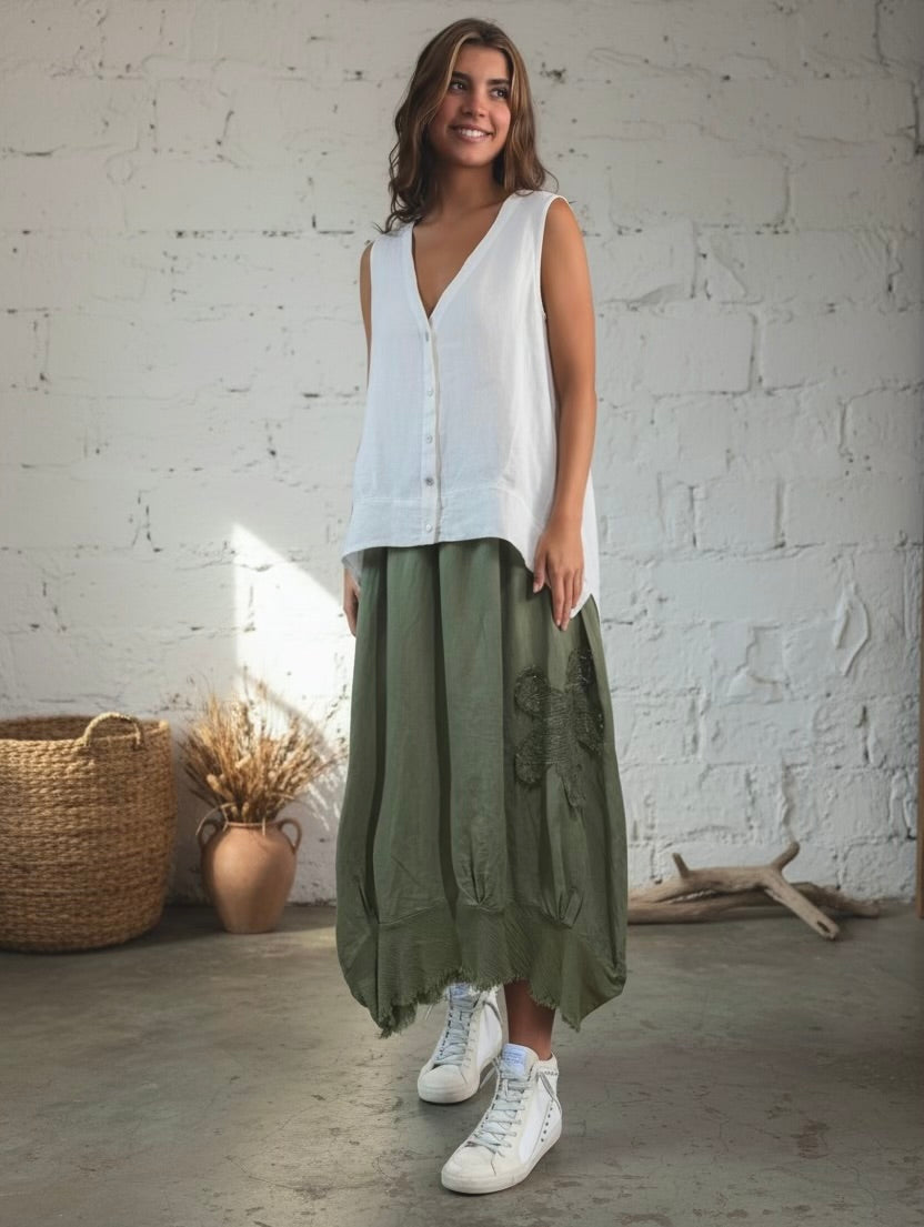 Falda "Giuliana" verde