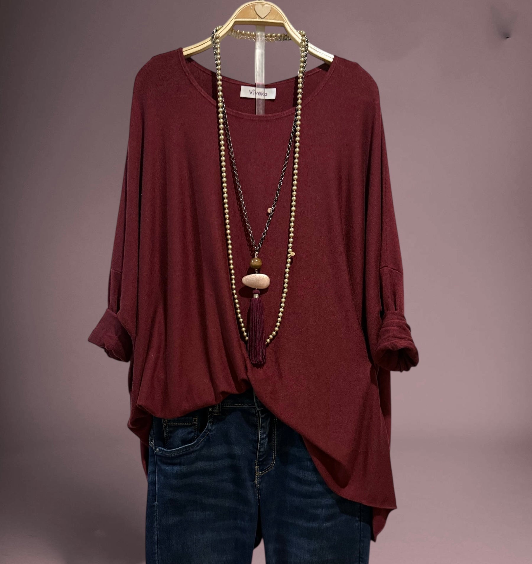 Jersey "Over Must" granate