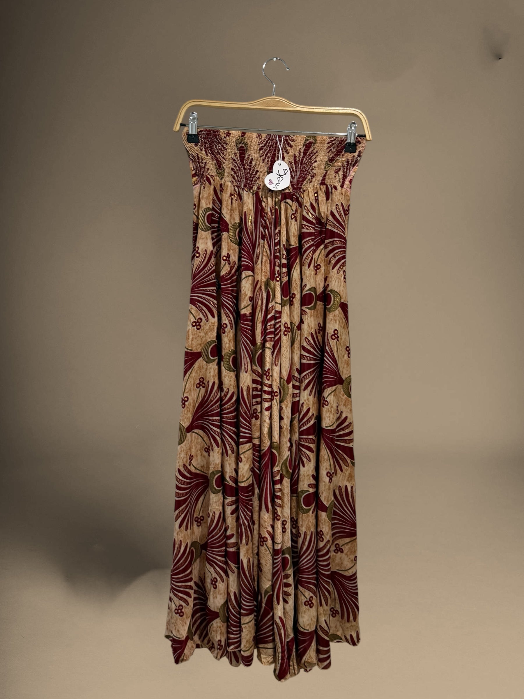 Falda pantalón "India Burgandy"