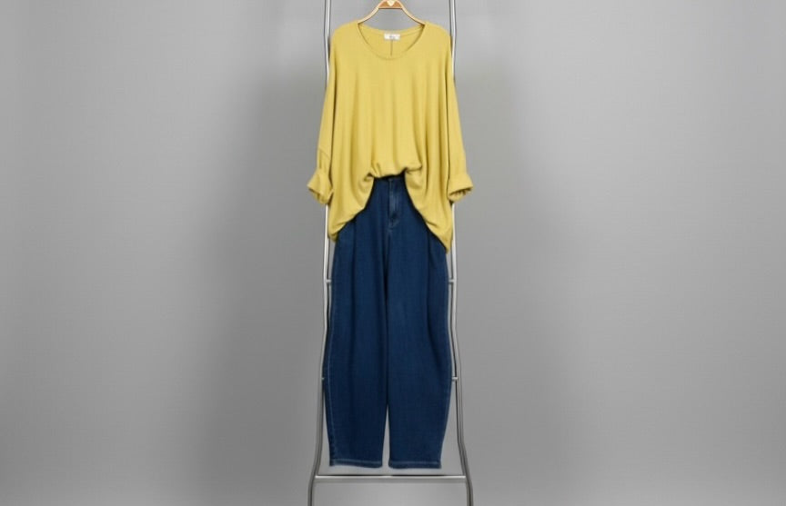 Jersey "Over Plus" amarillo claro