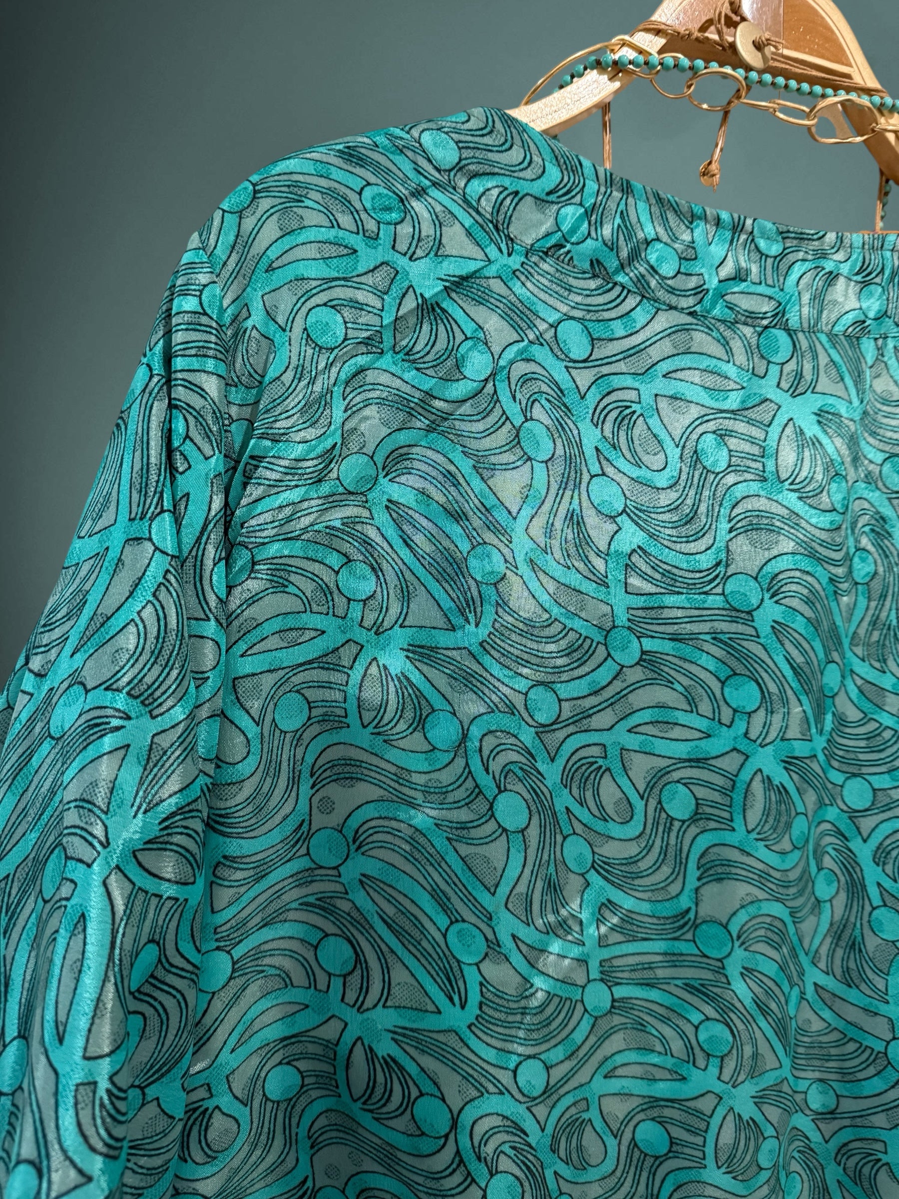 Kimono "Shalimar Patchwork y Turquesas"