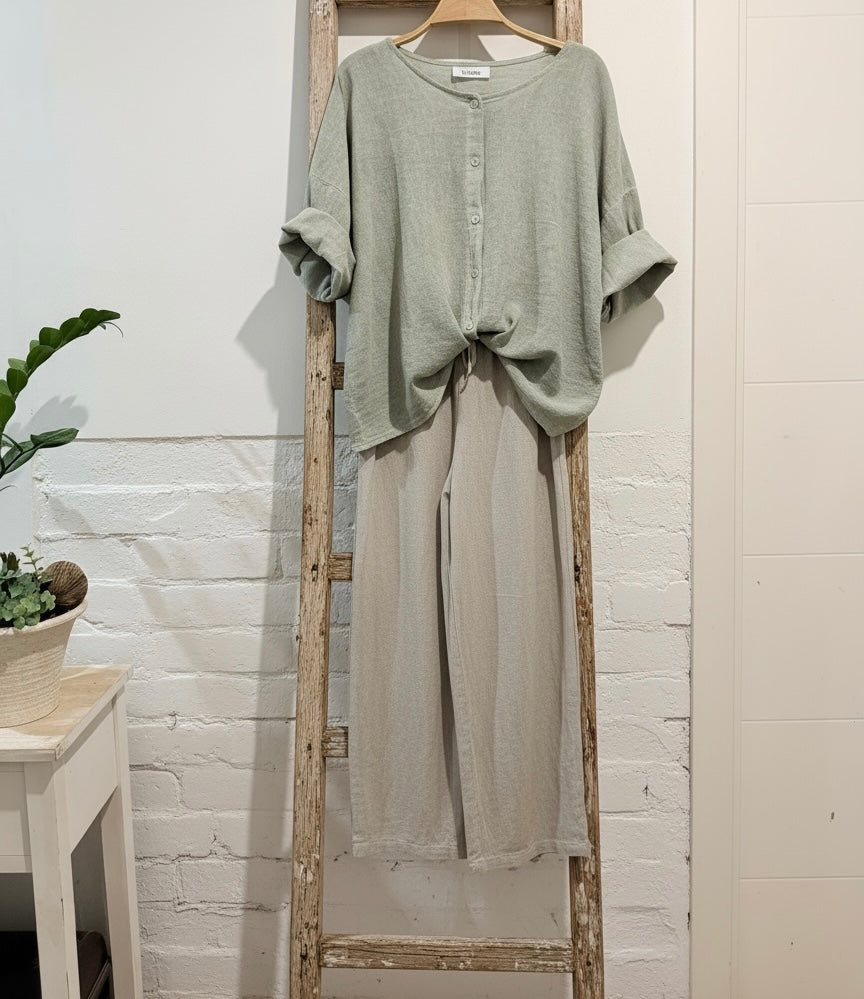Chaqueta/camisa "Amalfi" verde clarito