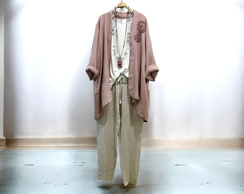 Sobrecamisa "Leira" rosa palo