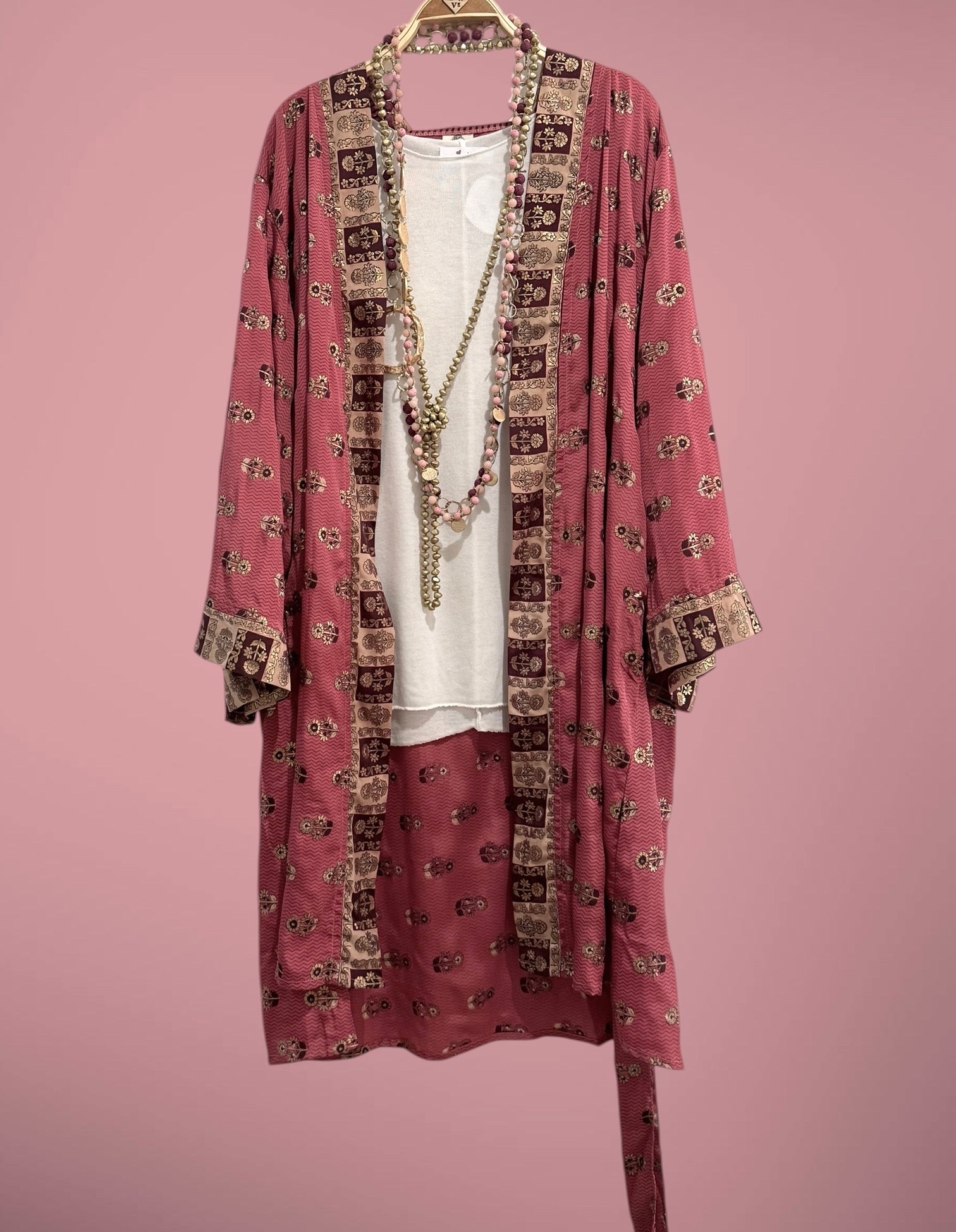 Kimono "Jaipur Rosé Crep"