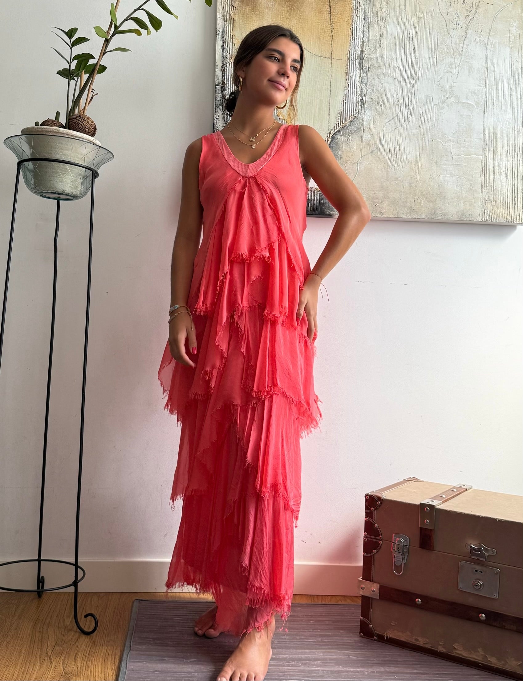 Vestido "Granada" coral
