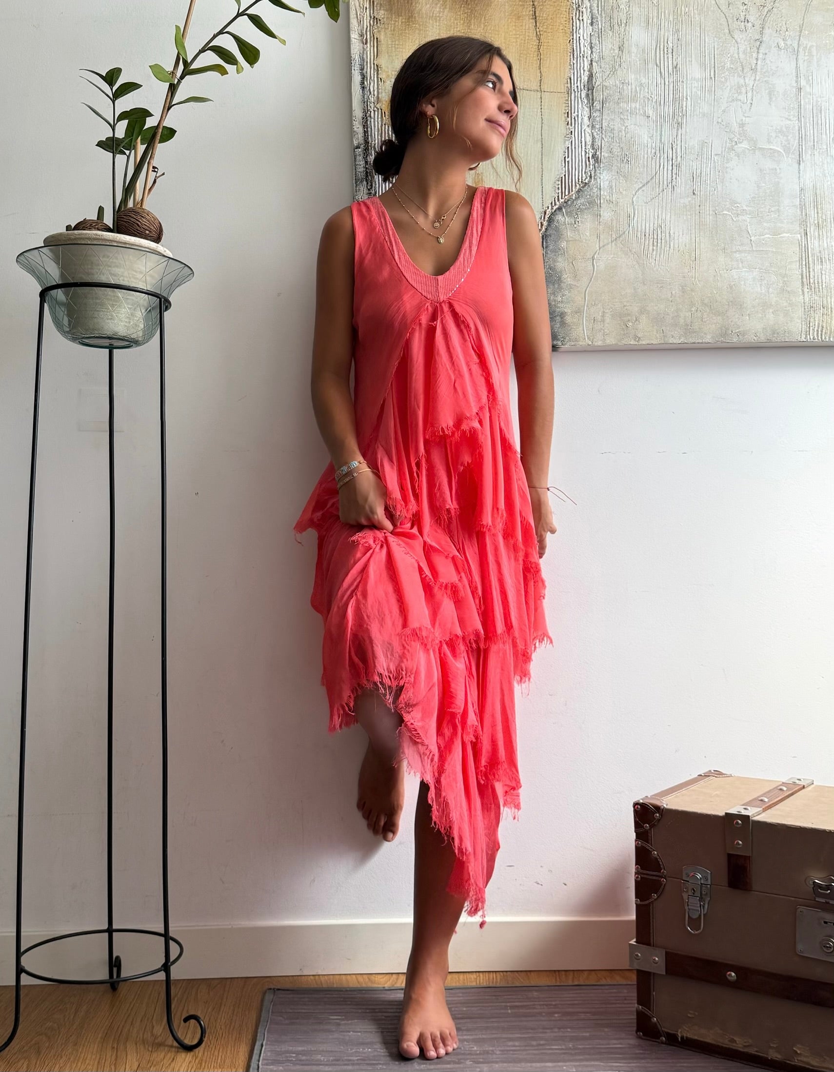 Vestido "Granada" coral