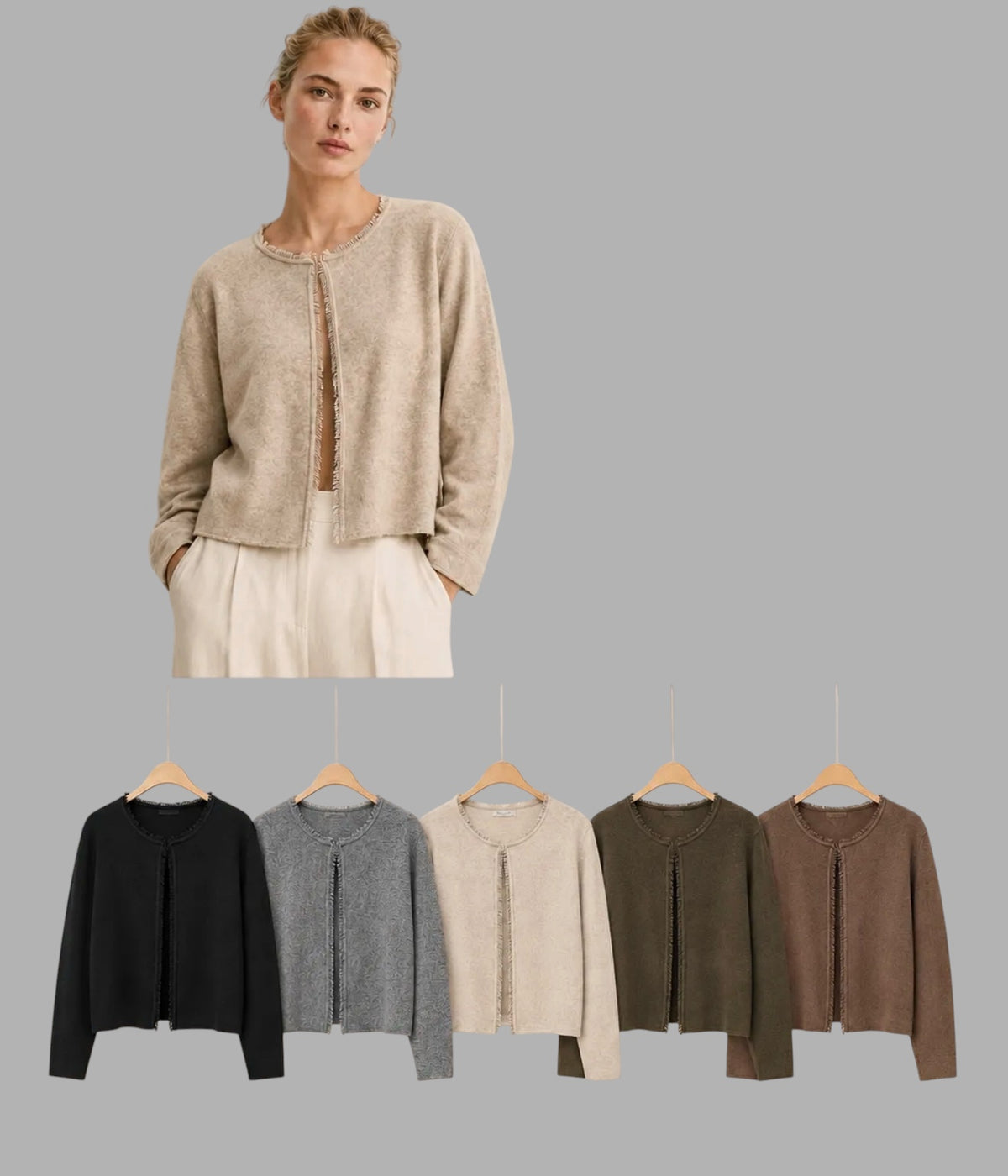 Chaqueta "Cropped" arena