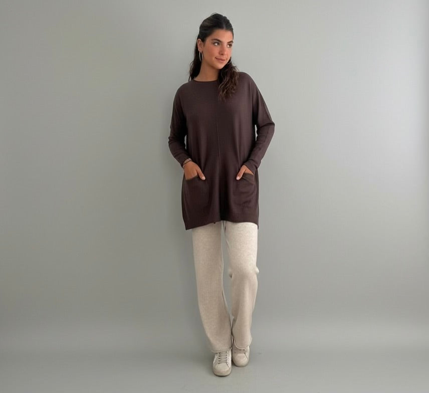 Jersey "Pockets" marrón