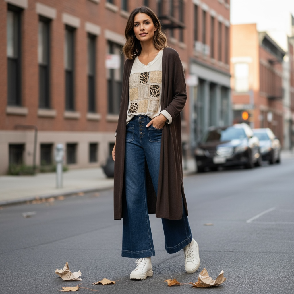 Cárdigan "Lionetta" marrón chocolate