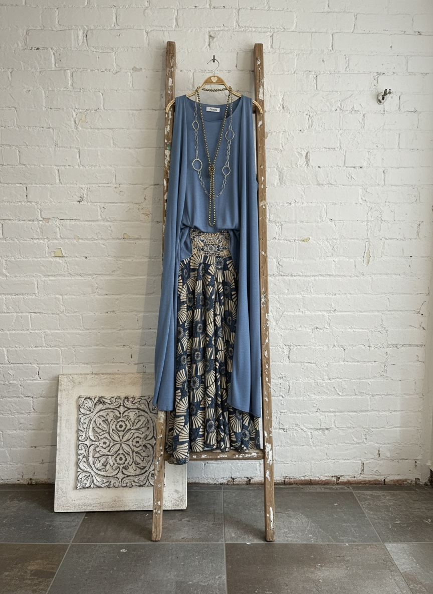 Falda pantalón "India Azules"