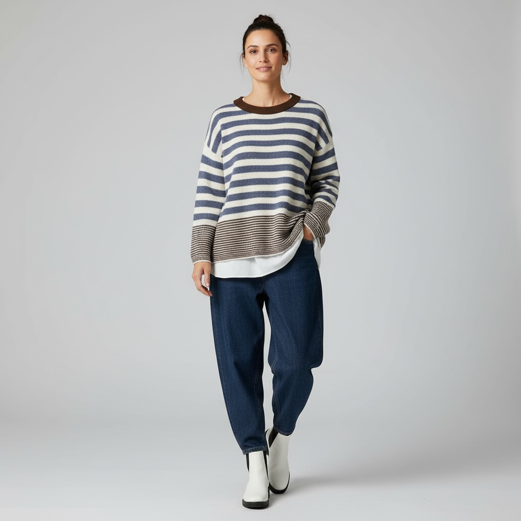 Jersey "Bimba" azul y nata