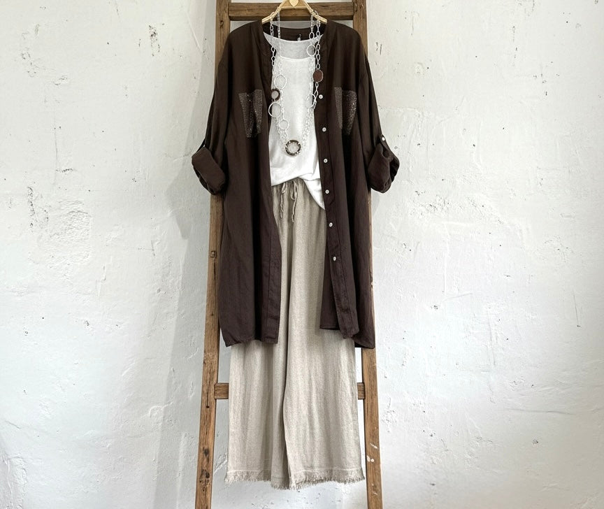 Sobrecamisa "Calabria" chocolate