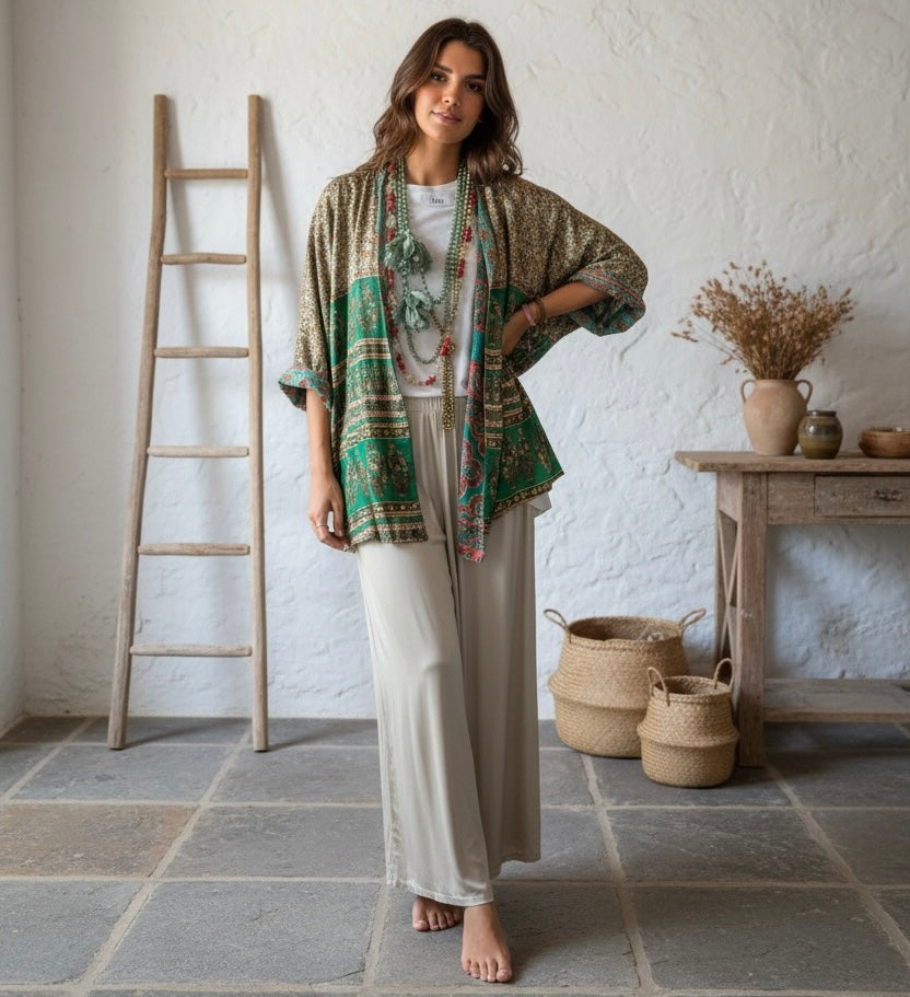 Kimono "Kira En Verdes"