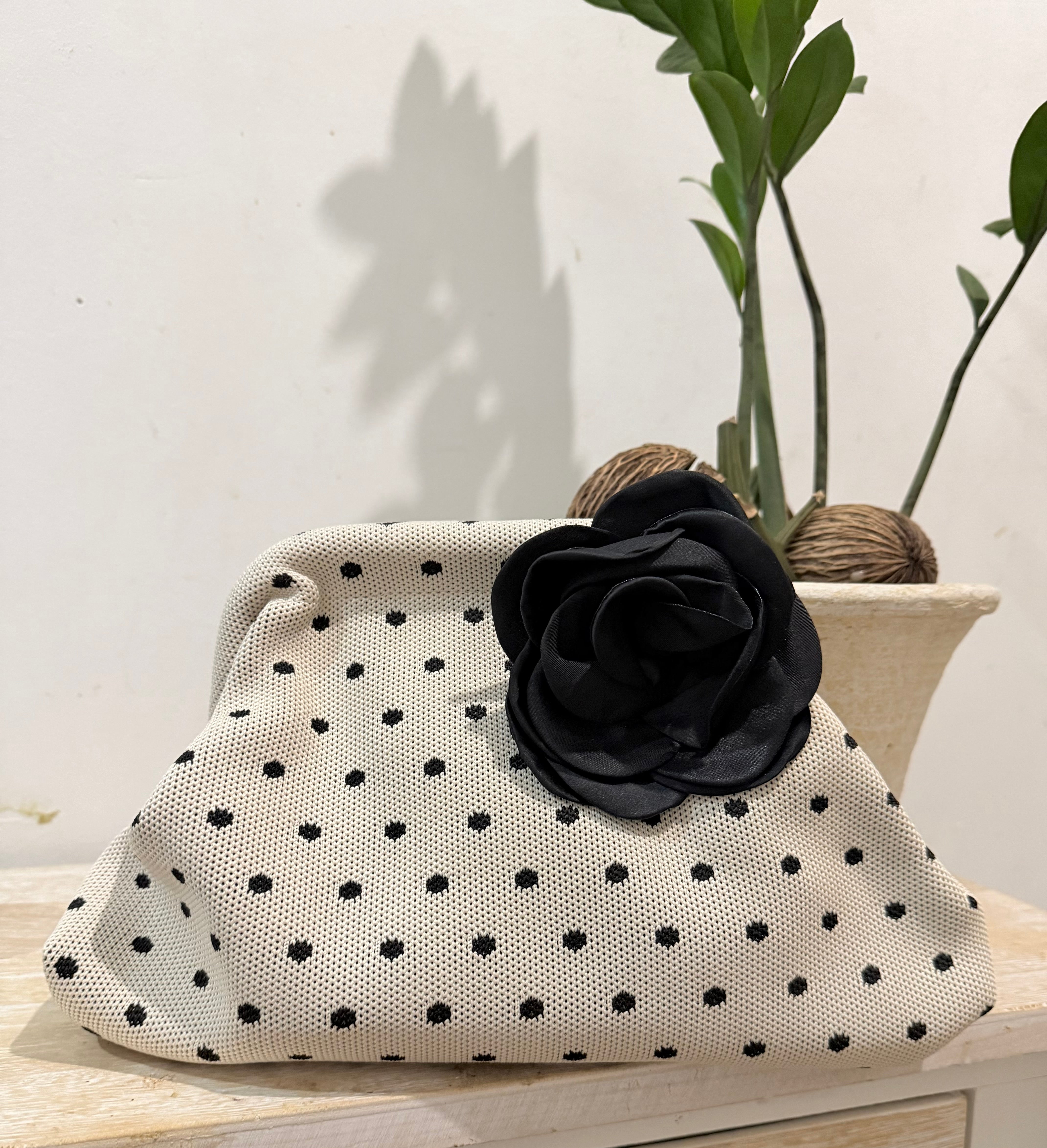 Bolso "Tiana" lunares con flor