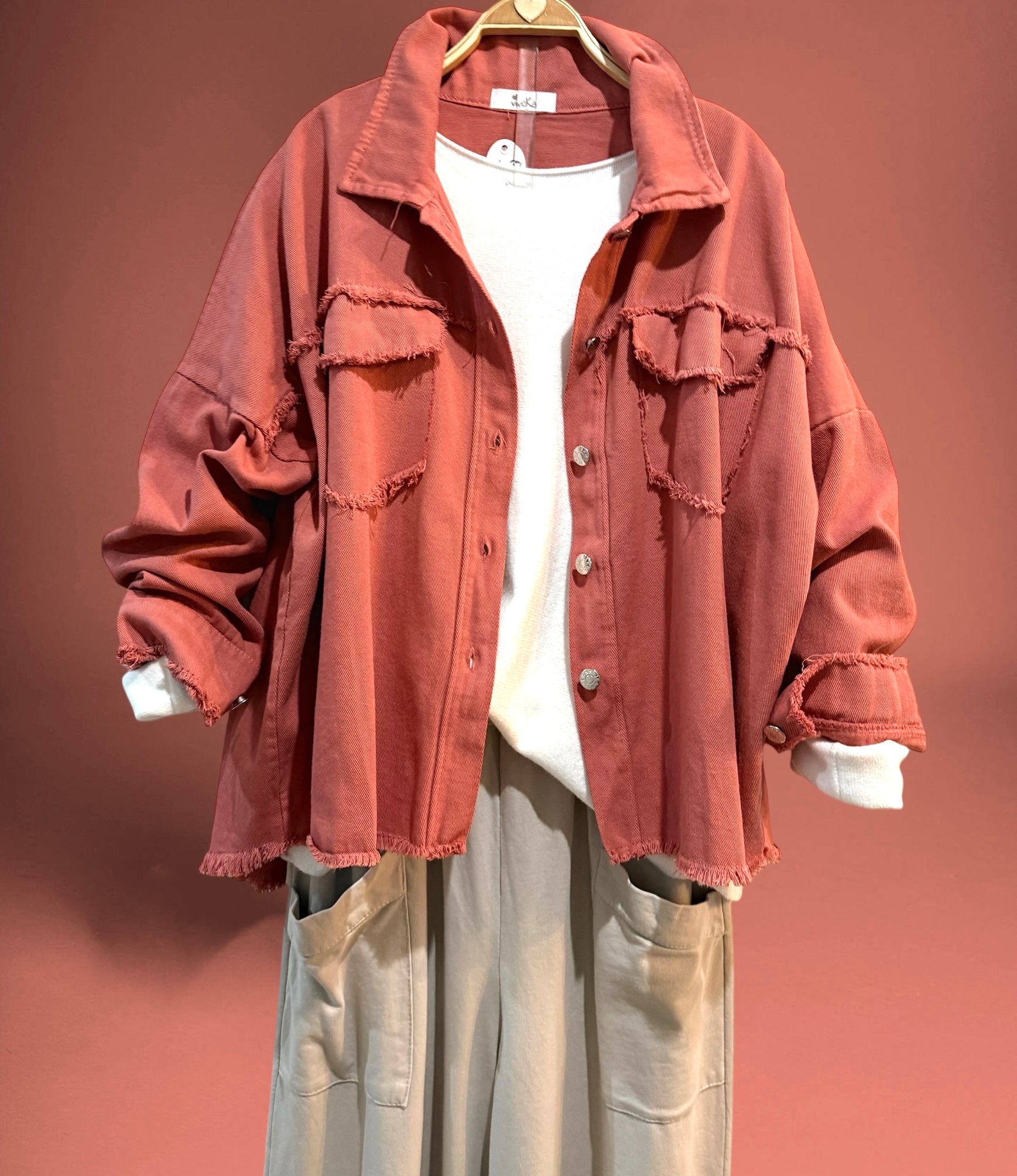 Sobrecamisa "Eleonora" coral