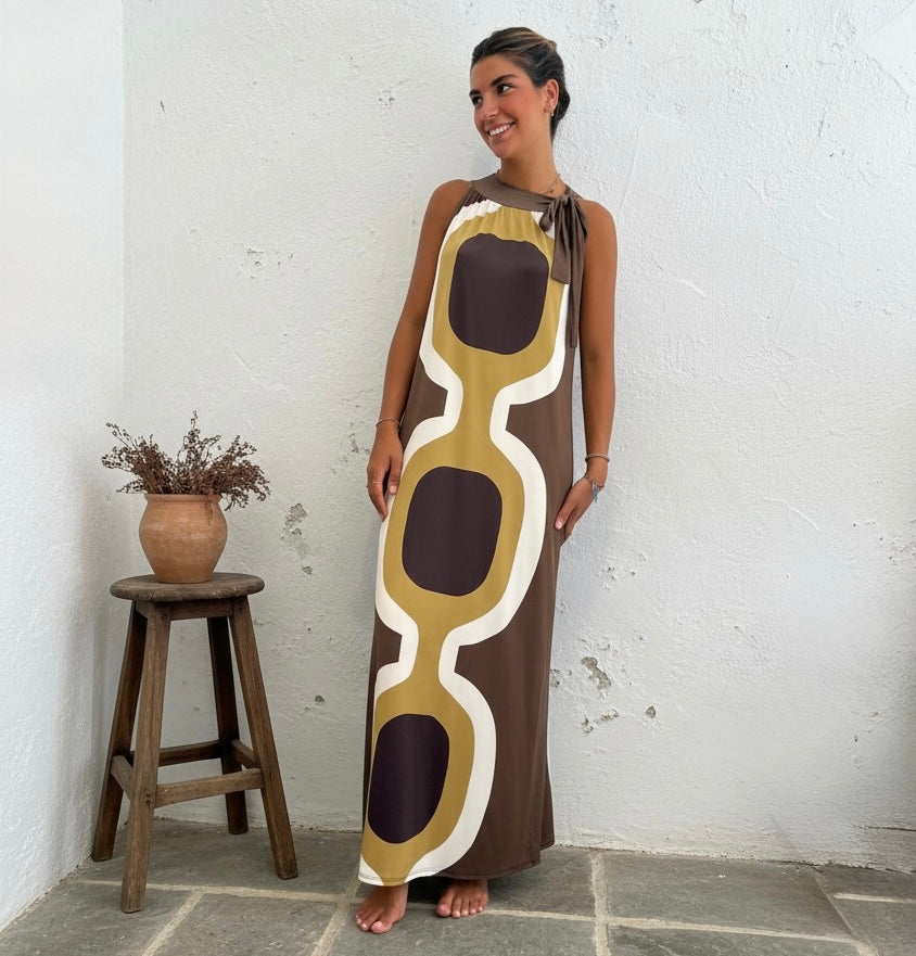 Vestido "Mosaic" verdes