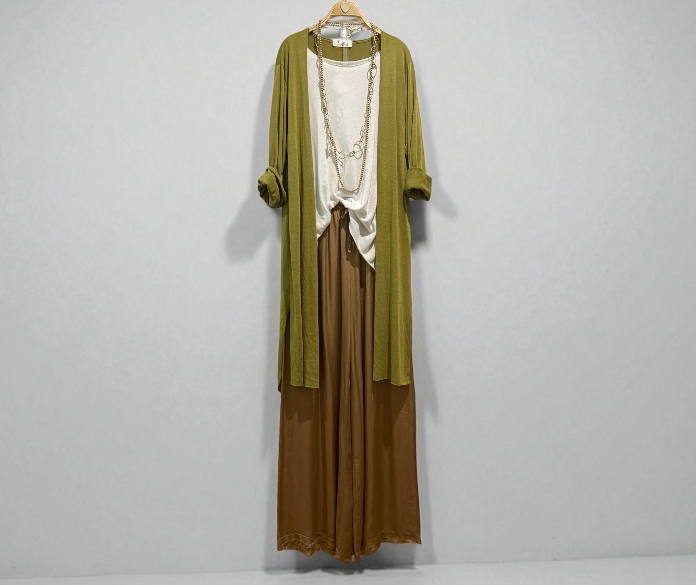 Chaqueta "Cassandra" larga oliva