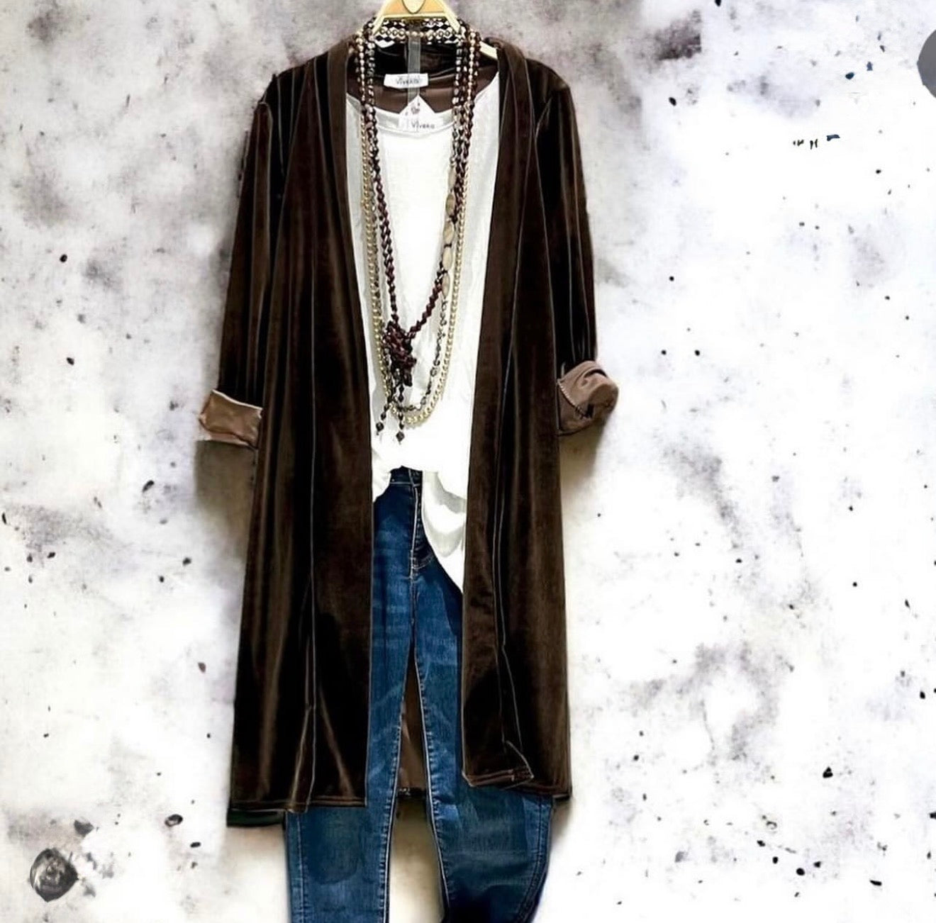 Kimono/Levita "Giorgia" marrón chocolate