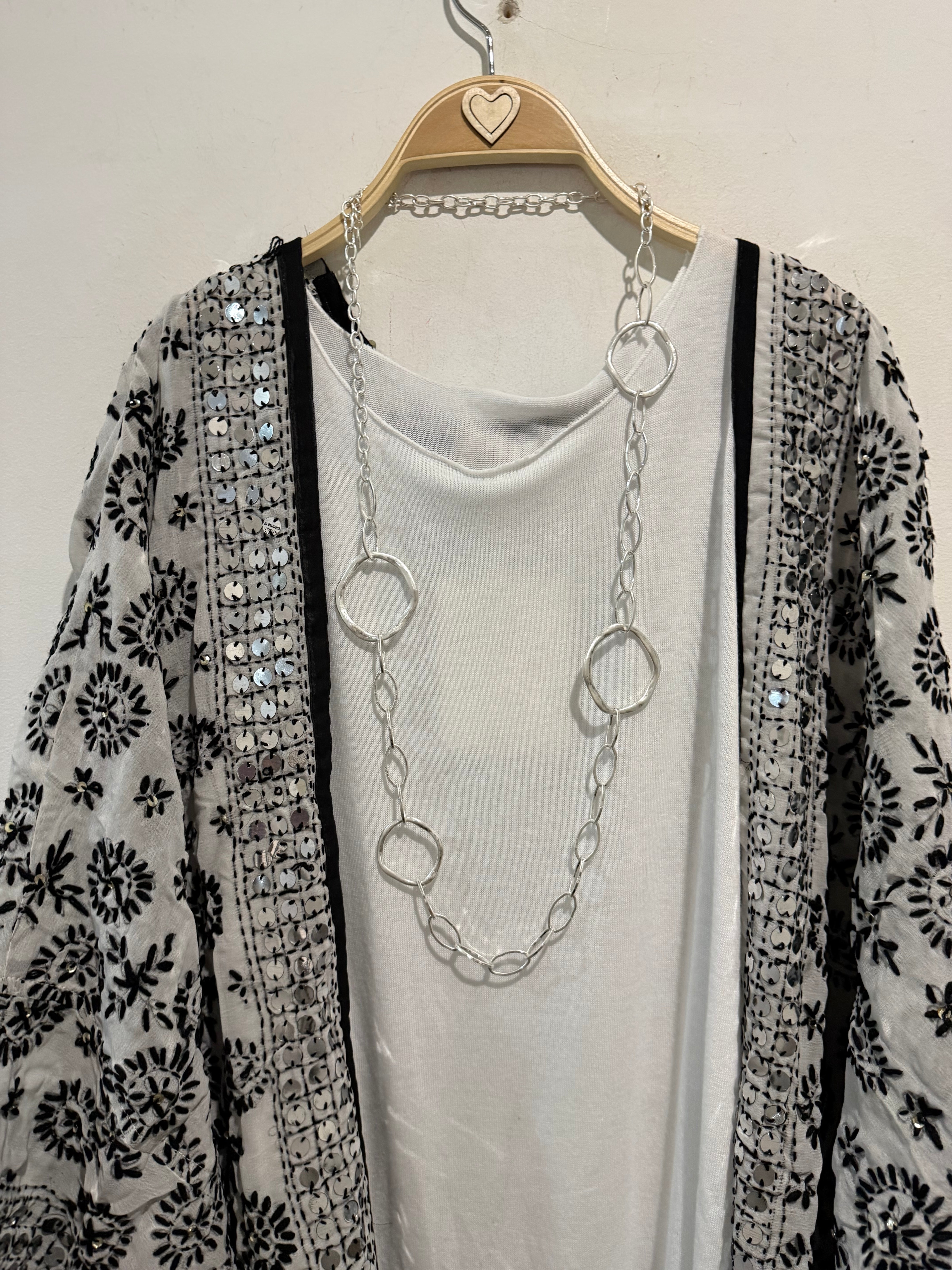Collar "Cadena y Aros" plata
