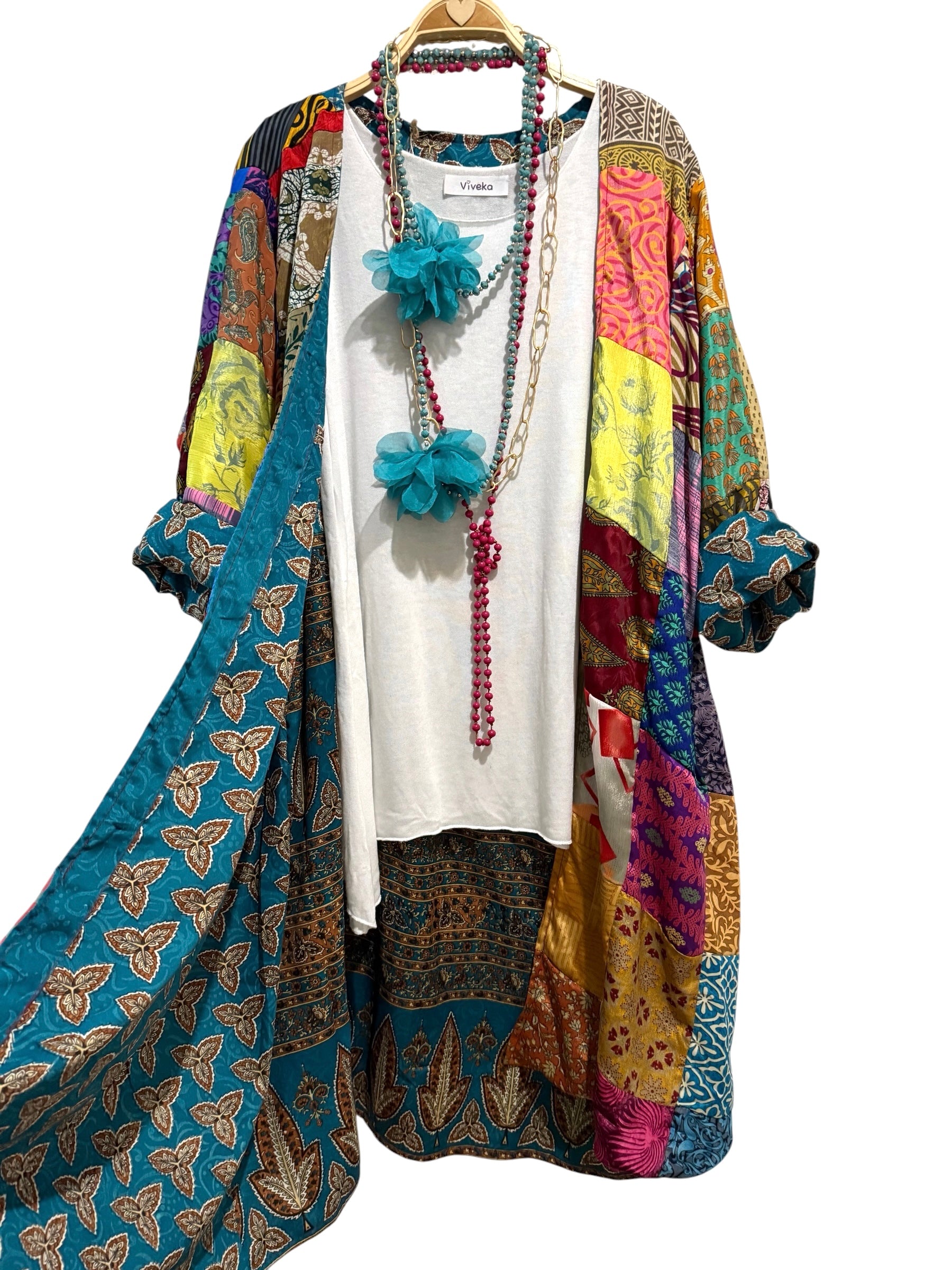 Kimono "Shalimar" turquesa