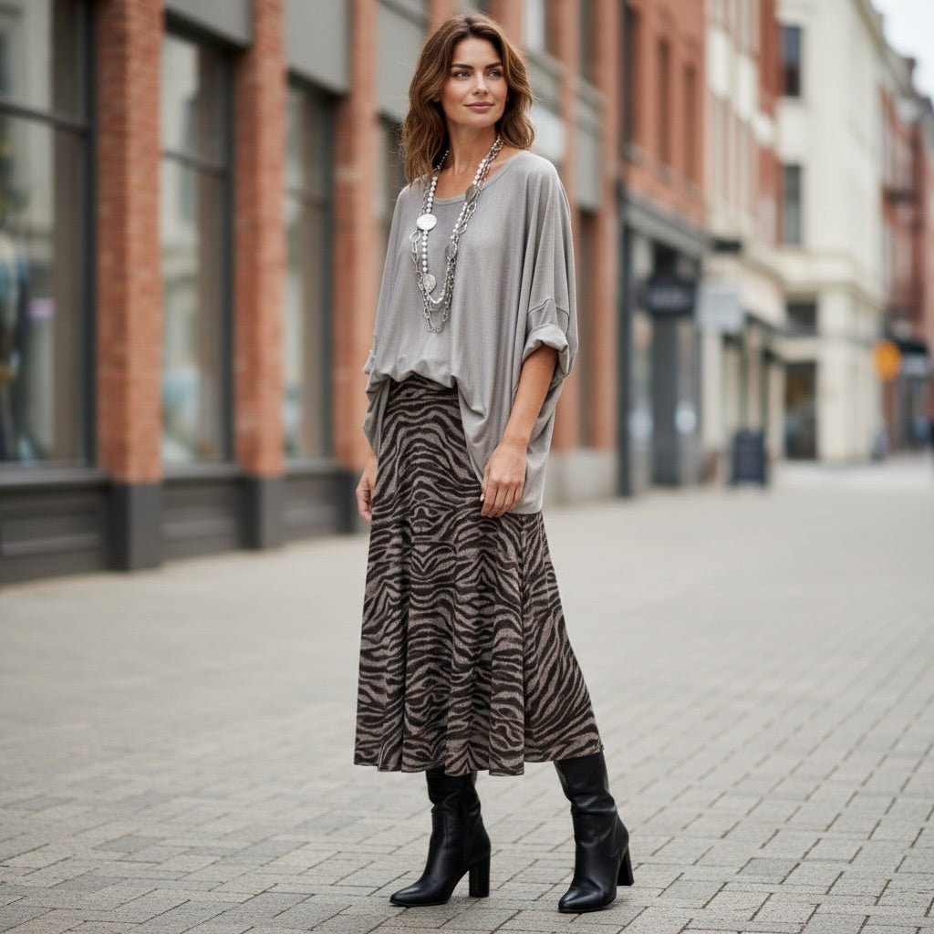 Falda "Bárbara" cebra