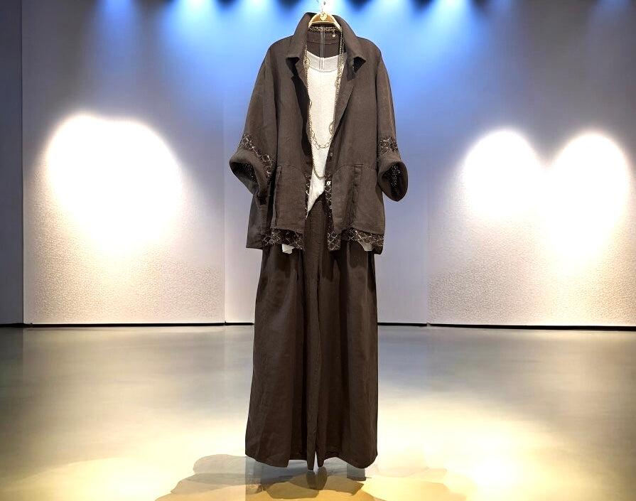 Sobrecamisa "Diletta" chocolate