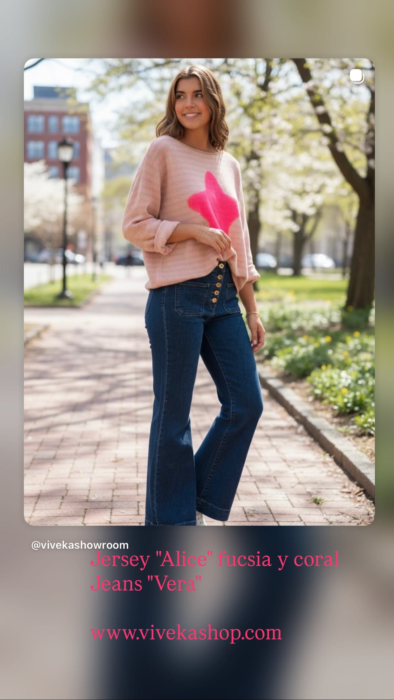 Jersey "Alice" fucsia y coral