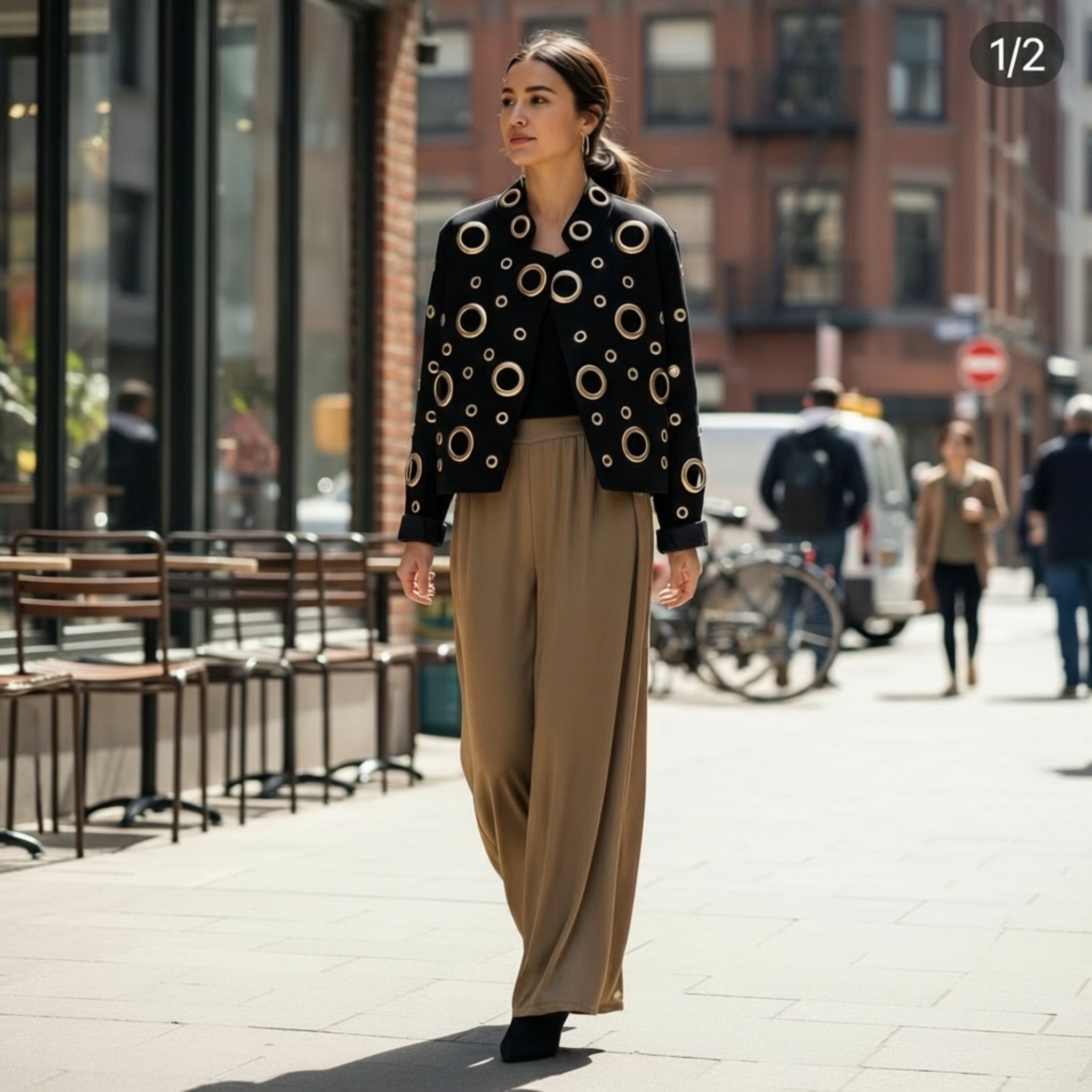 Chaqueta "Círculos" negro