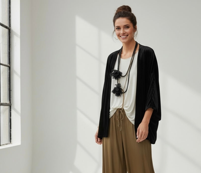 Kimono "Giorgia" corto negro