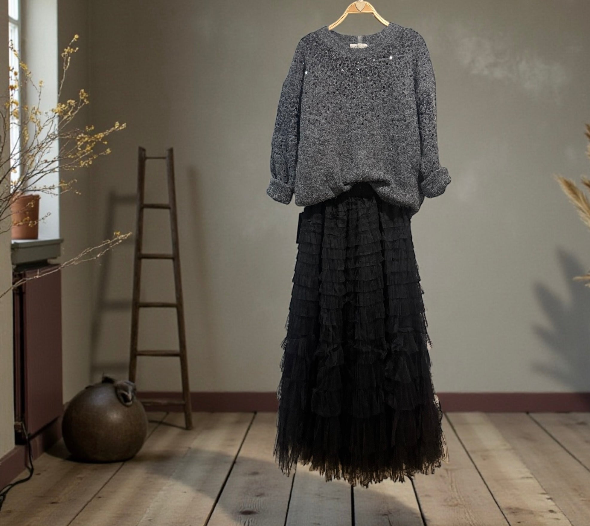 Falda “Sylvie” negro