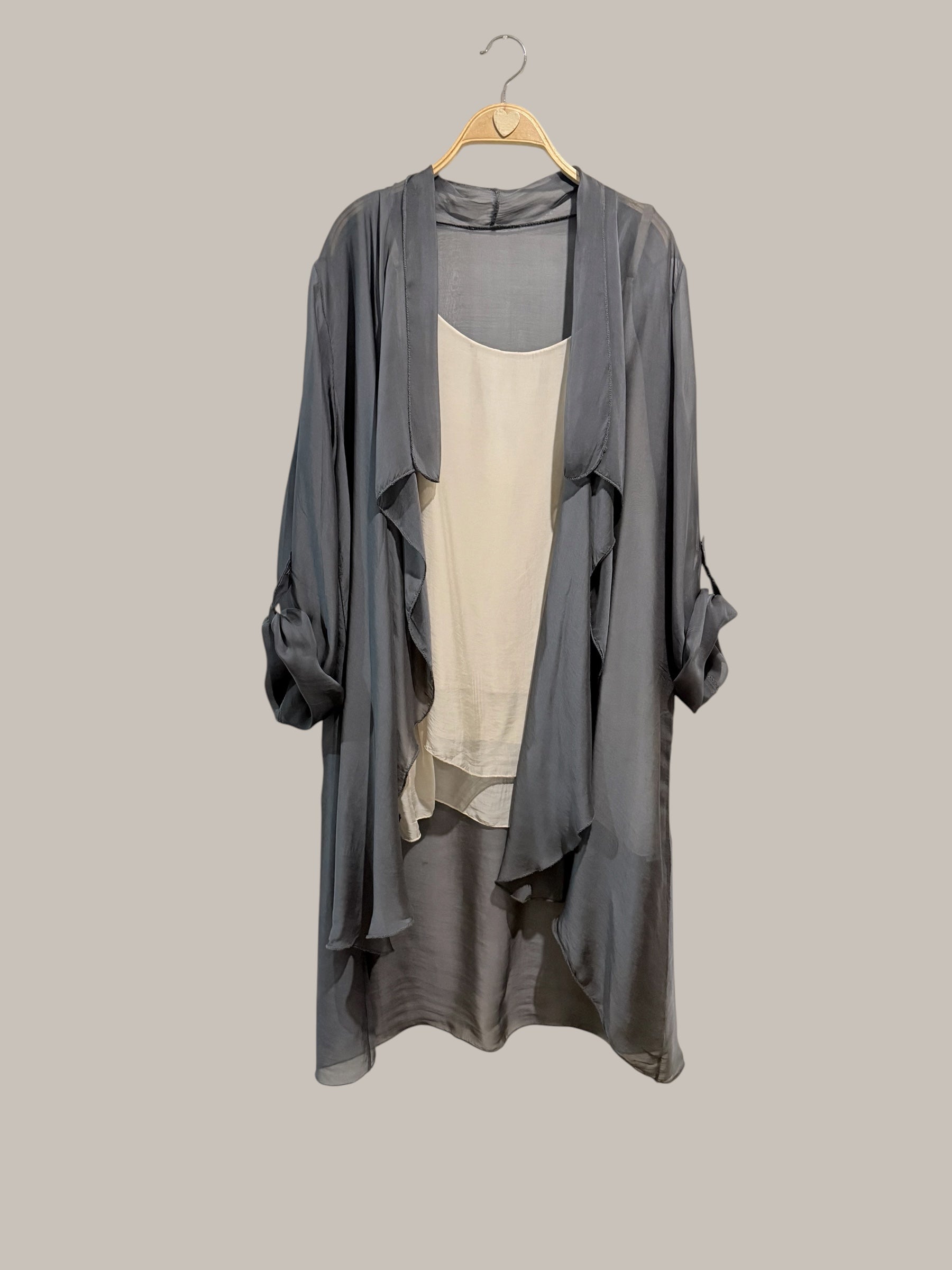 Kimono "Granada" gris
