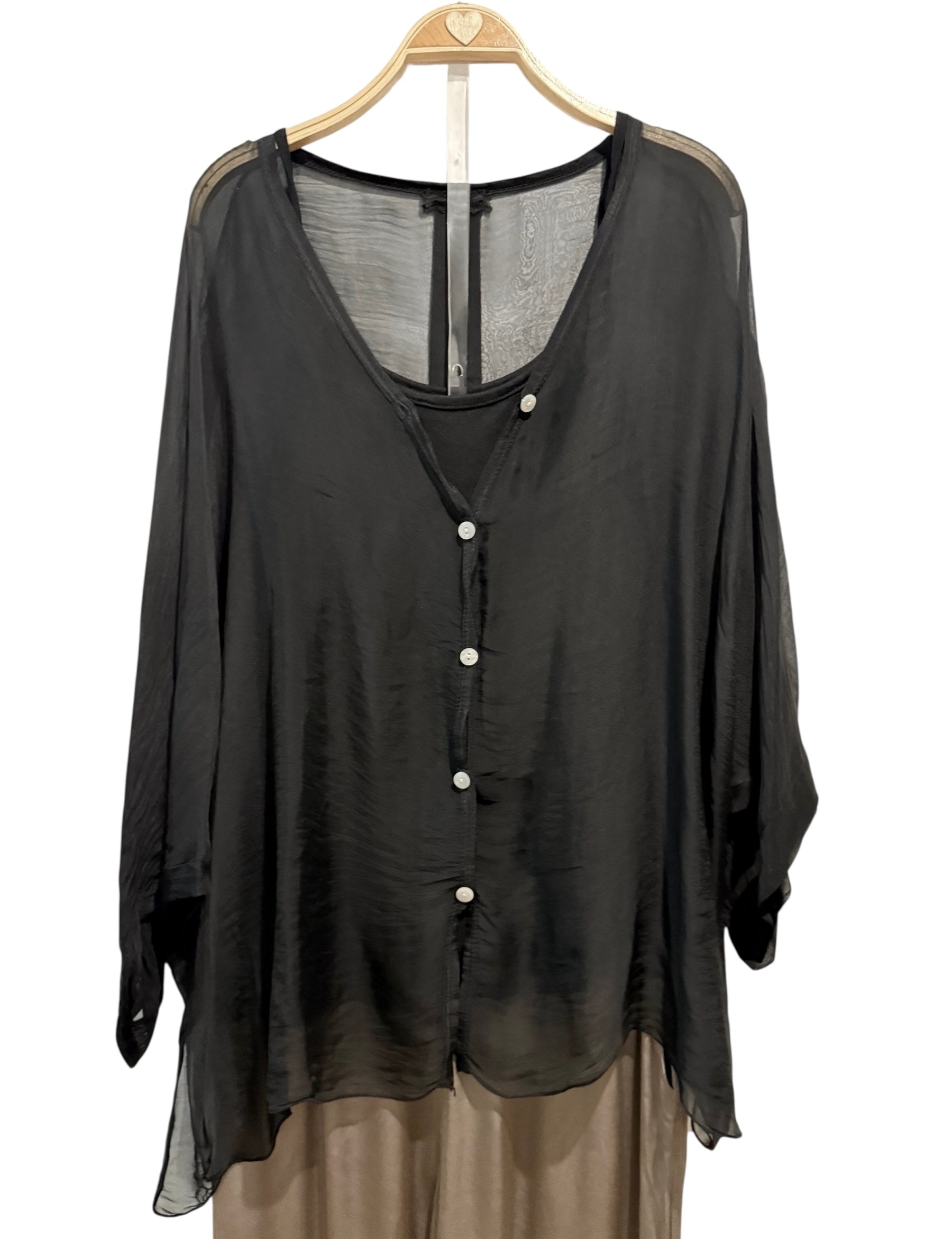 Blusa "Siena" negro