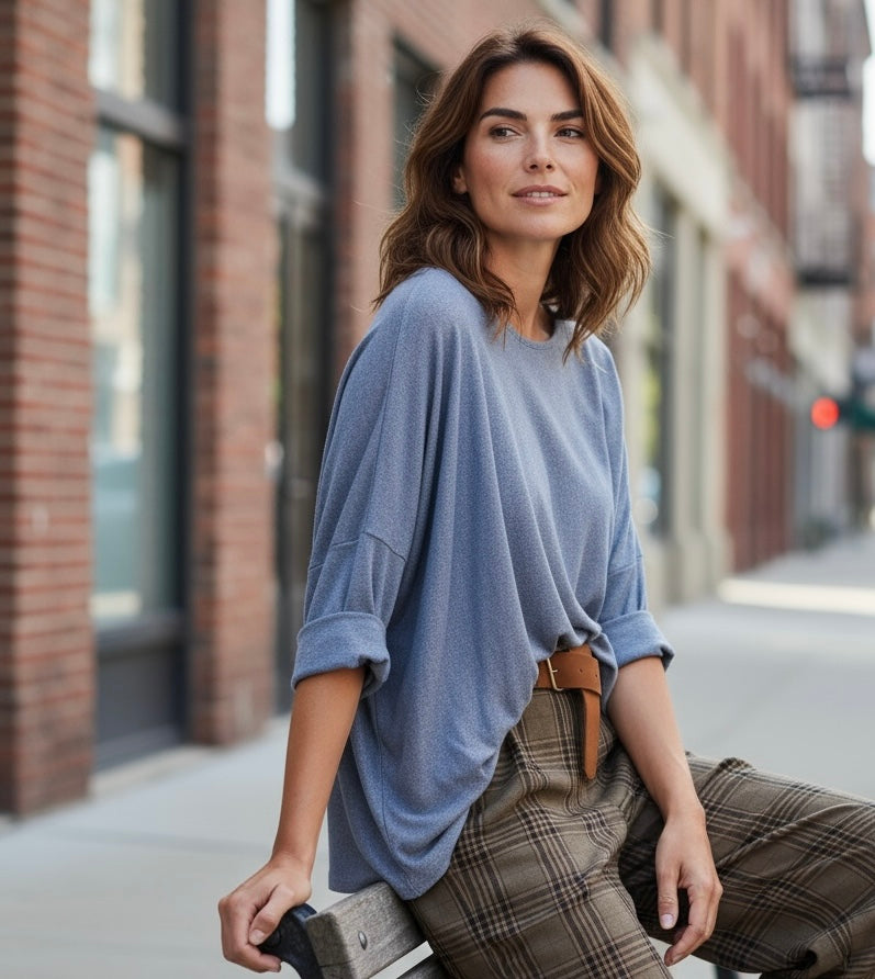 Jersey "Over Must"azul vaquero