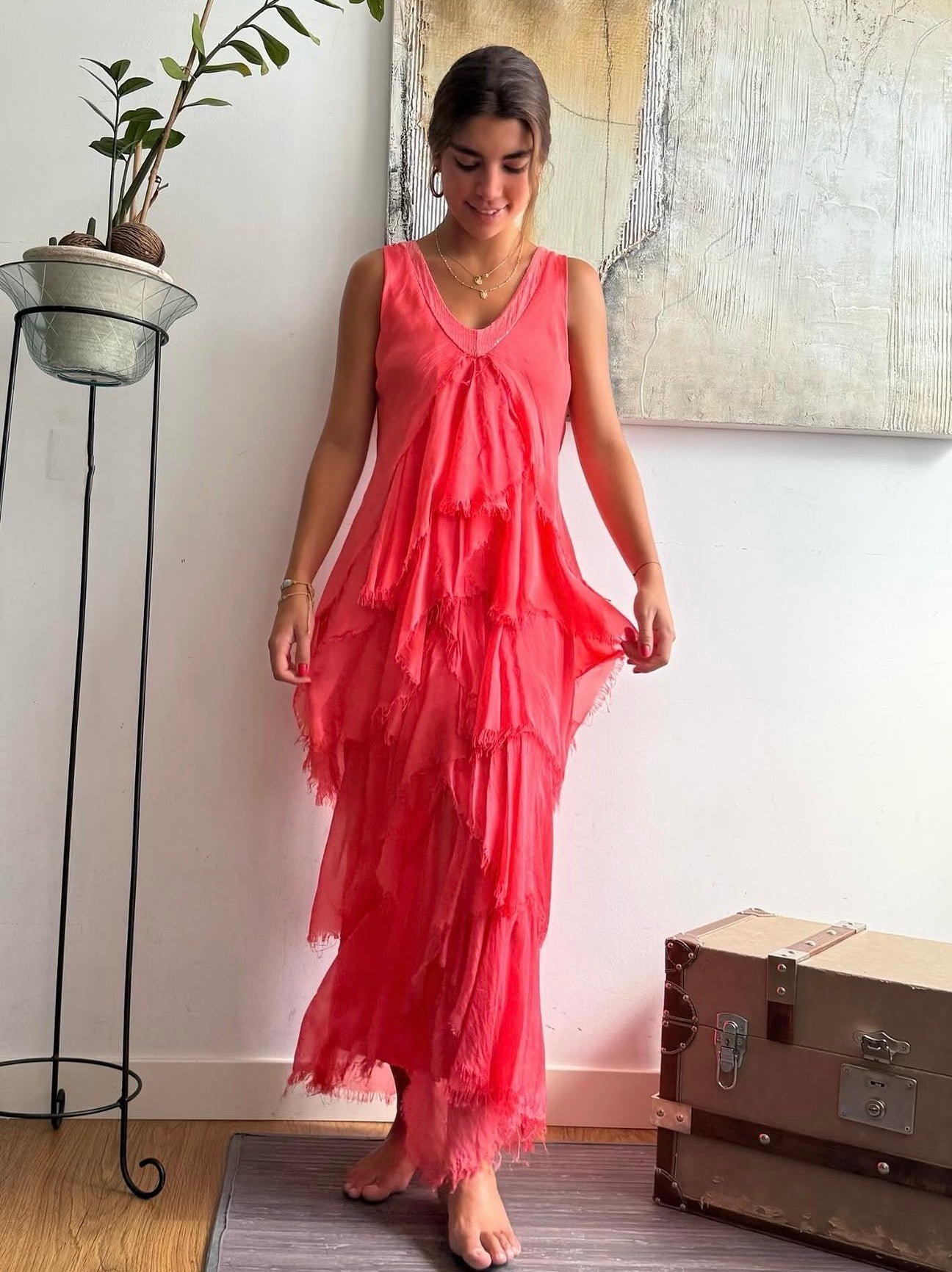 Vestido "Granada" coral