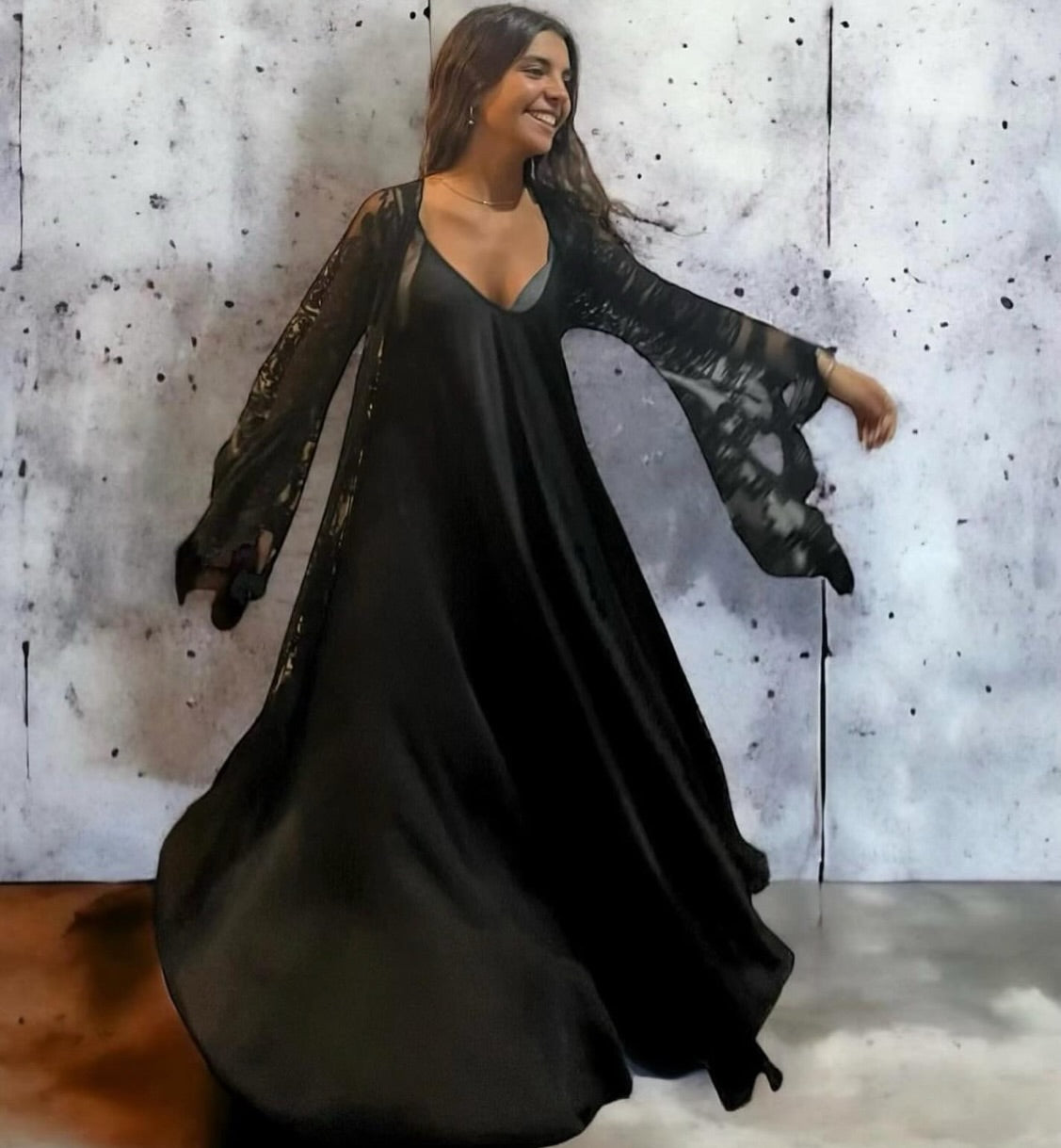 Kaftan "Love Story" negro