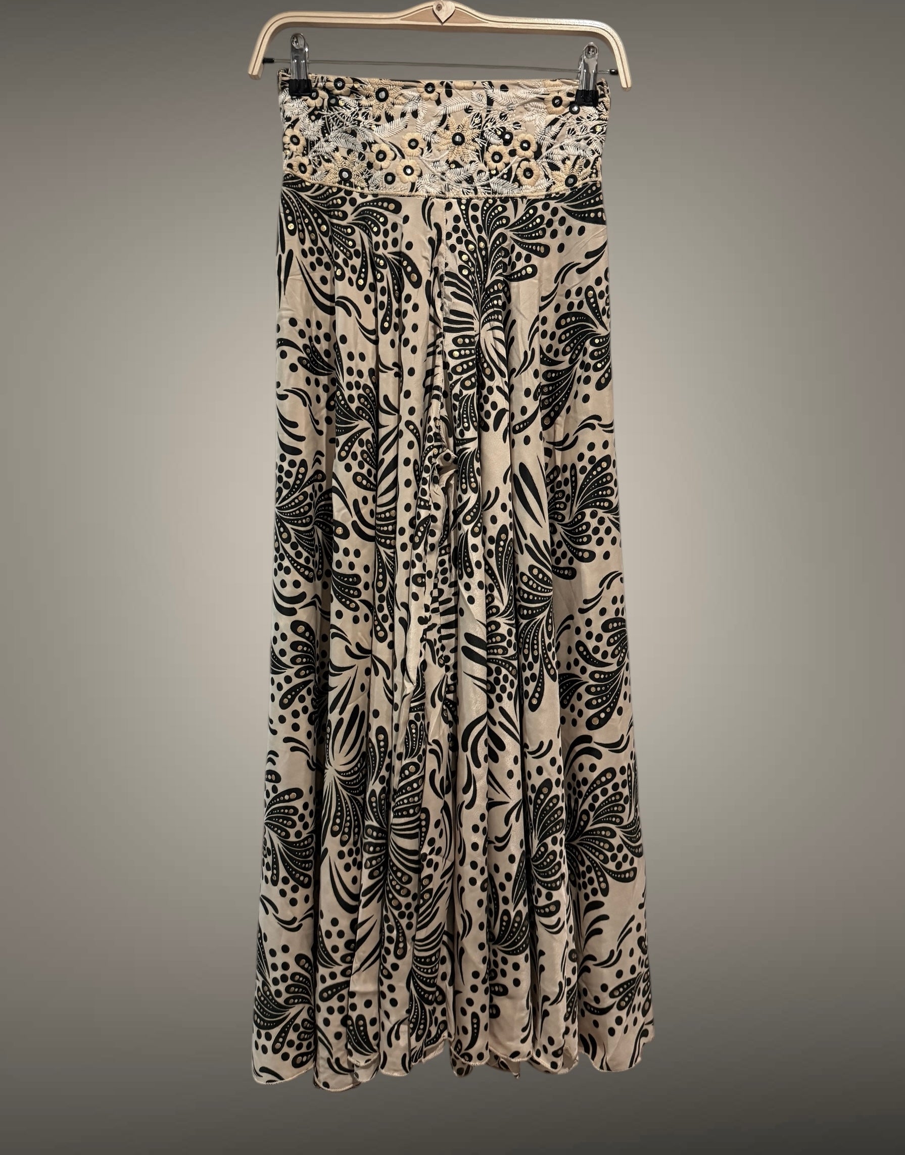 Falda pantalón "India" beig y negro