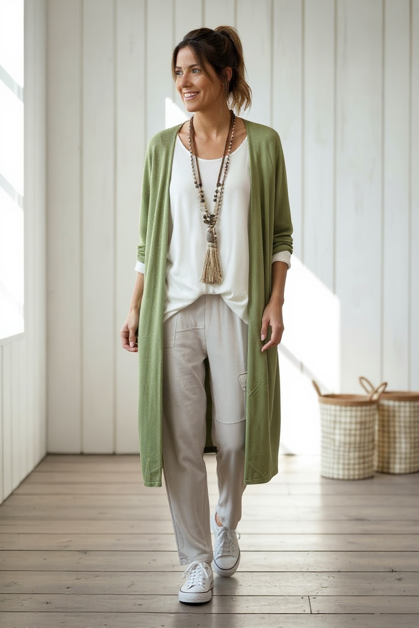 Cárdigan "Suzanne" pistacho