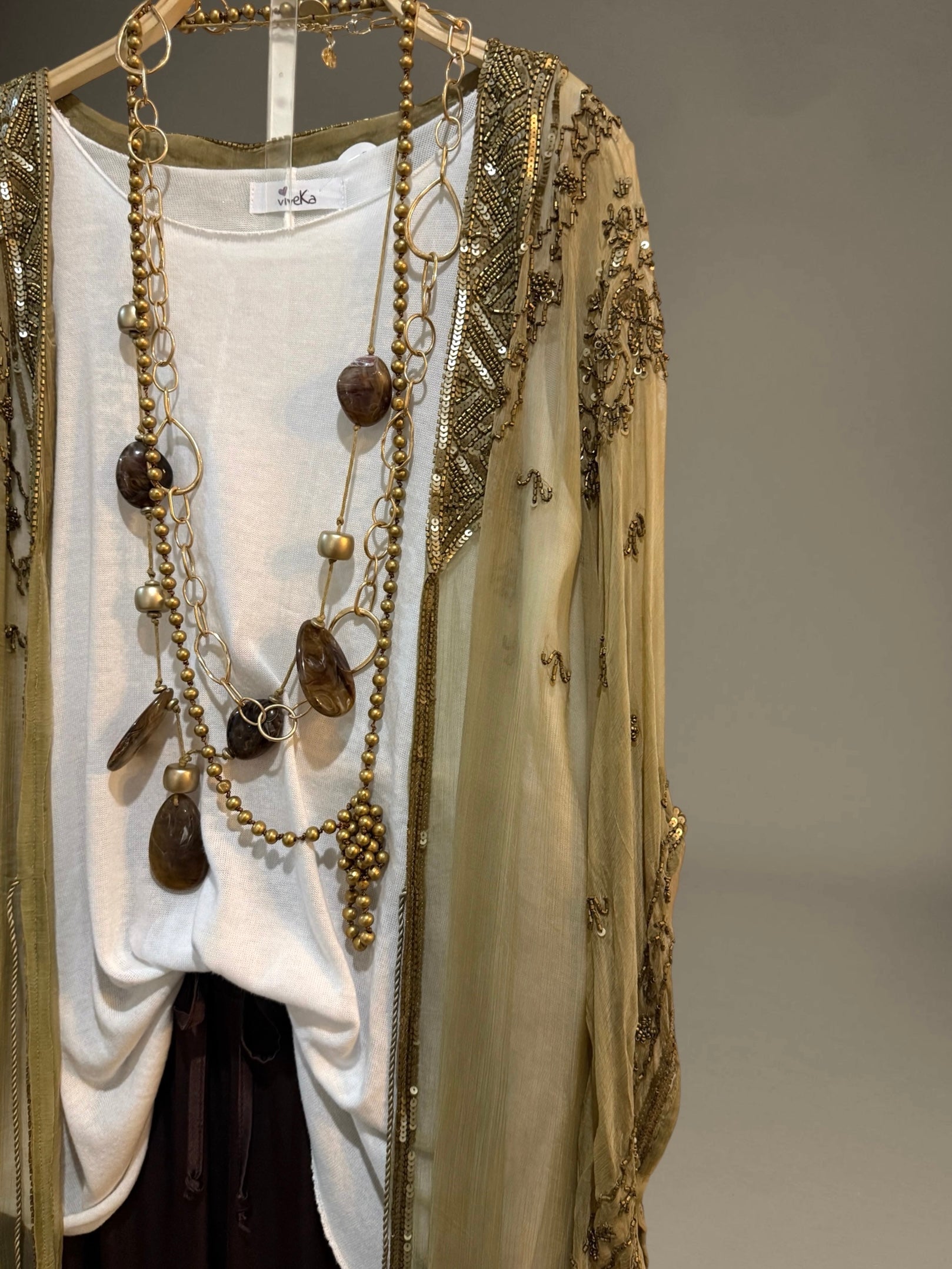 kaftan "Sherezade" oro bordado en oro