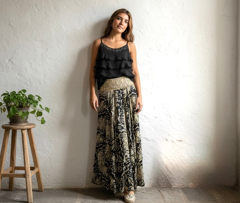 Top "Sevilla" negro