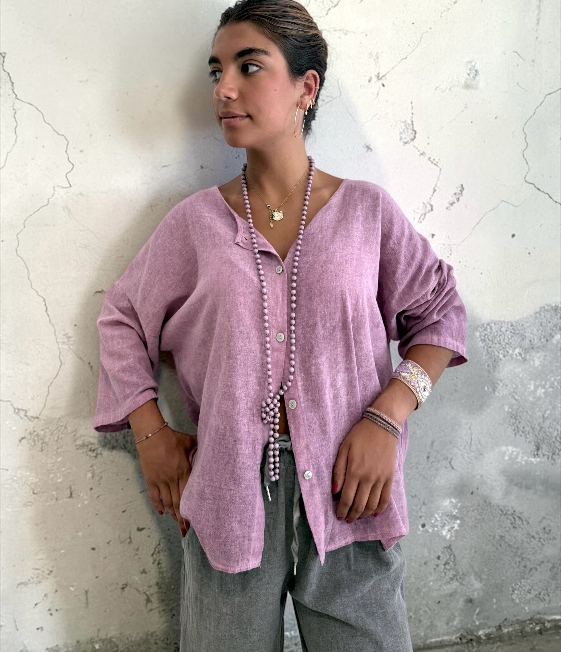 Chaqueta/camisa "Amalfi" rosa malva