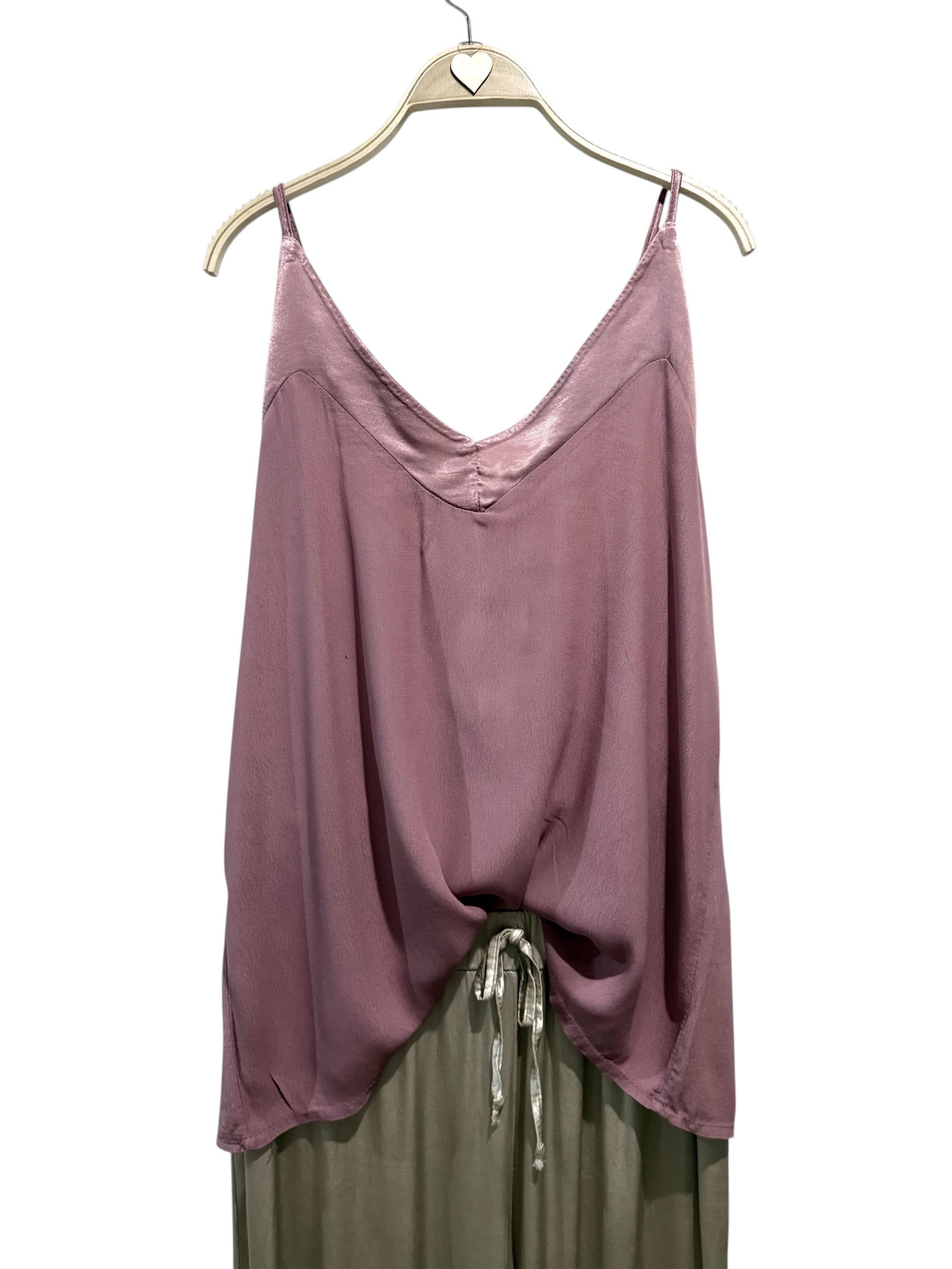 Top "Zania" rosa crep