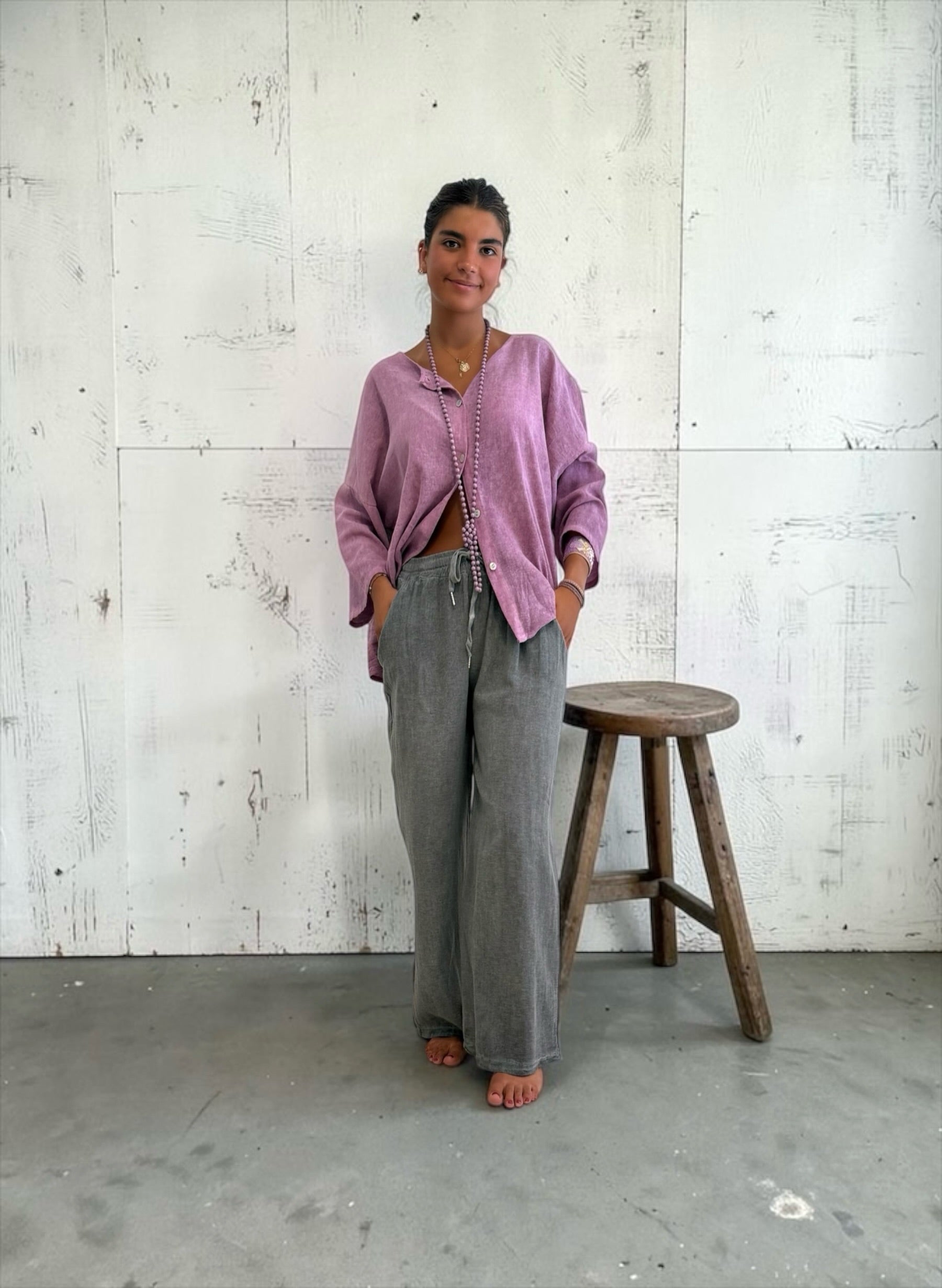 Chaqueta/camisa "Amalfi" rosa malva
