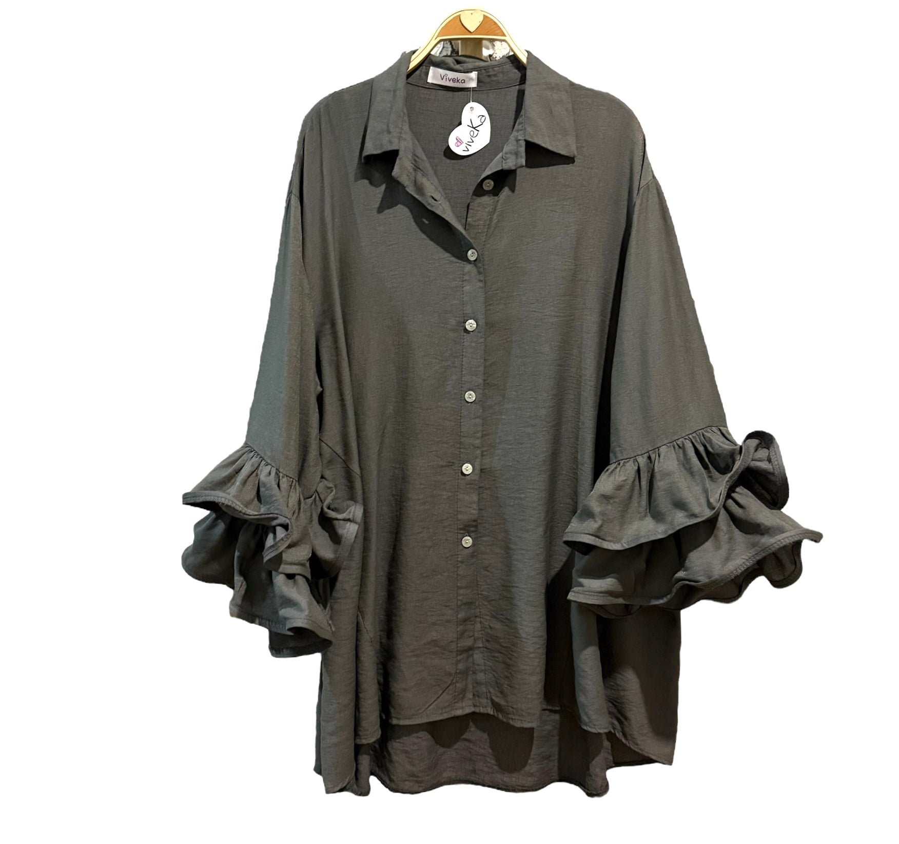 Camisa "Saray" gris