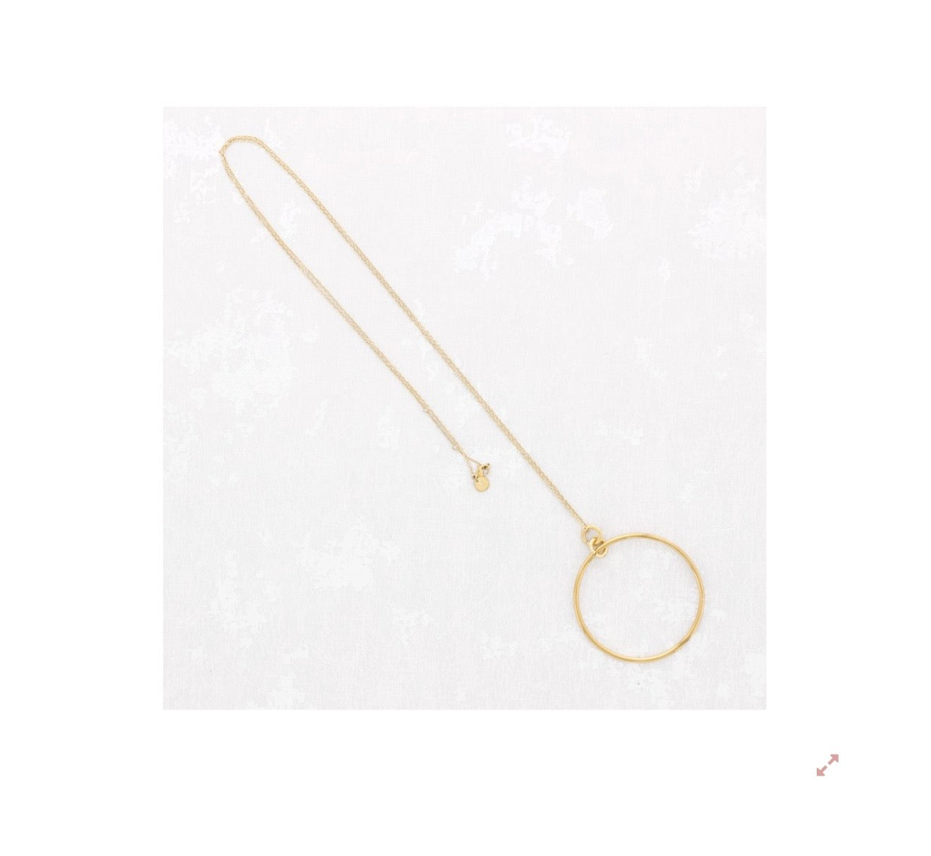 Collar "Cadenita con Círculo" oro